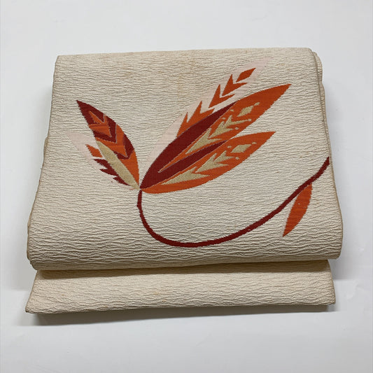 9412# Japanese Vintage Nagoya Obi Belt Kimono Fabric Silk Traditional