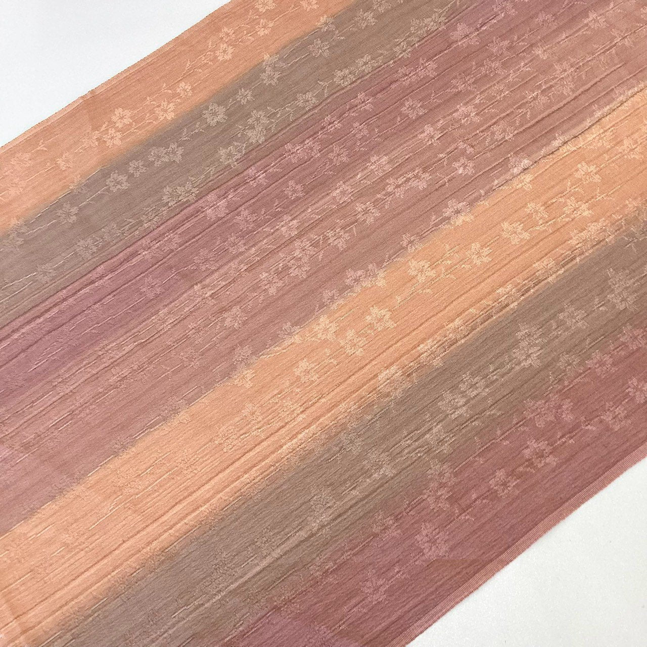 ［9192］帯締め 帯揚げ セット 枝花文様 ぼかし 正絹 着物 帯絞め