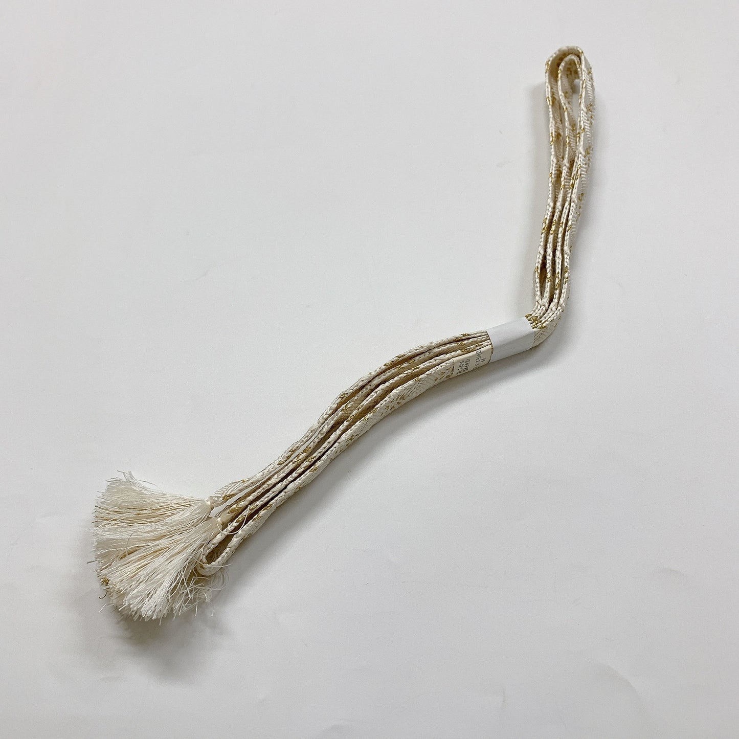 ［8685］帯締め 帯揚げ セット 菱文様 白 箔散らし 正絹 着物 帯絞め