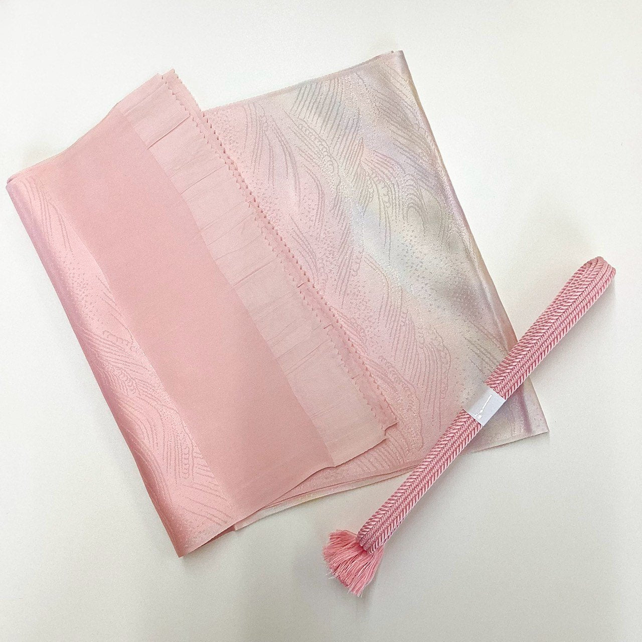 ［8245］帯締め 帯揚げ セット 立波文様 ぼかし 正絹 着物 帯絞め