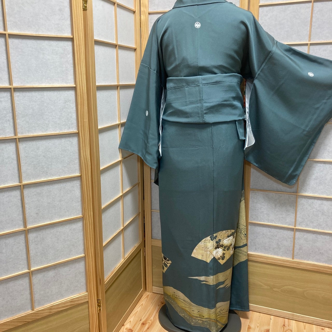 2867# Japanese Tomesode Kimono Vintage Womens Silk Fabric Robe Kimono only sold