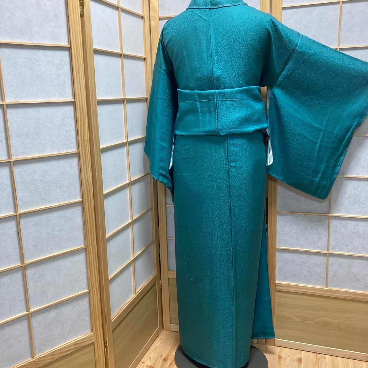 2878# Japanese Kimono Vintage Womens Silk Fabric Robe Kimono only sold Unused