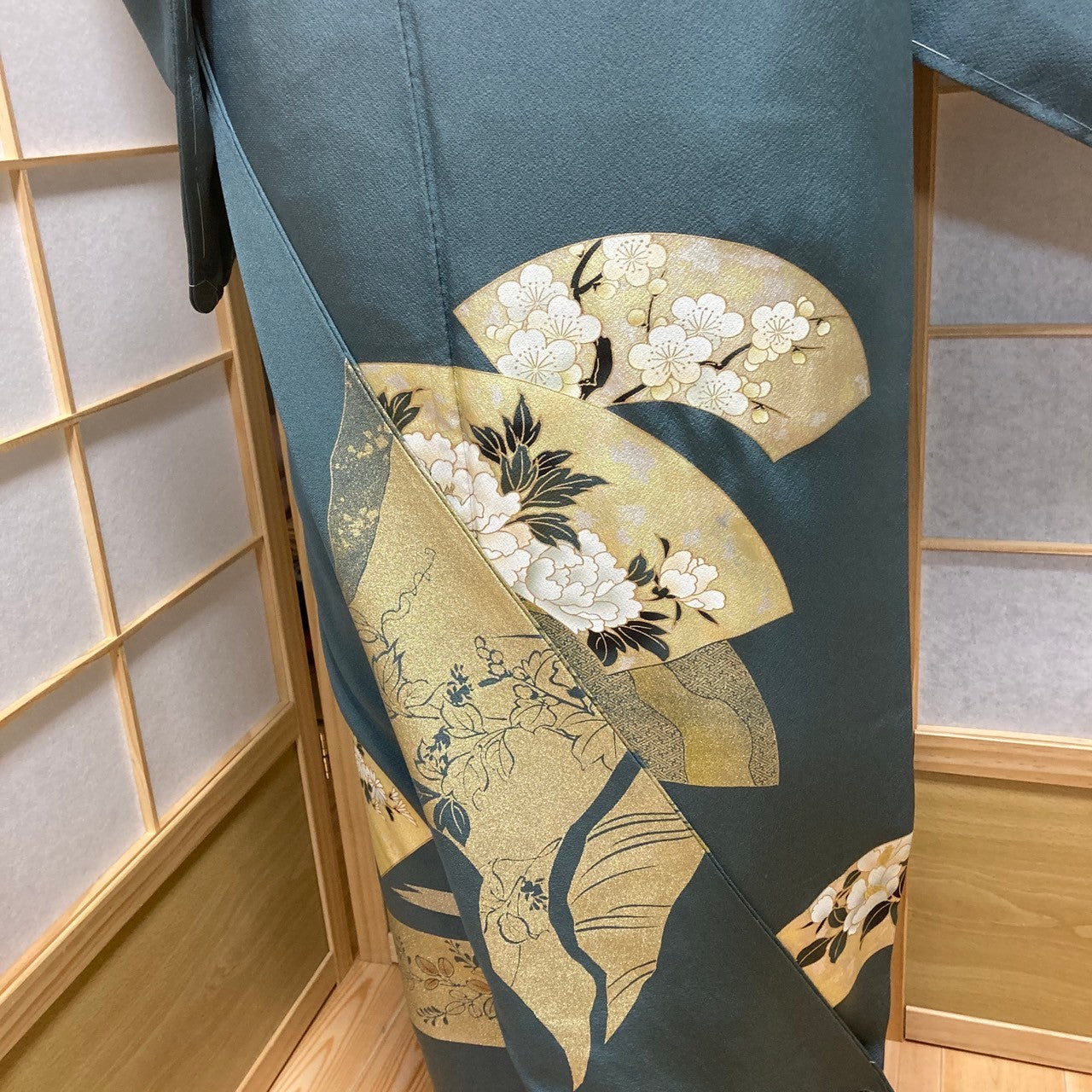 2867# Japanese Tomesode Kimono Vintage Womens Silk Fabric Robe Kimono only sold