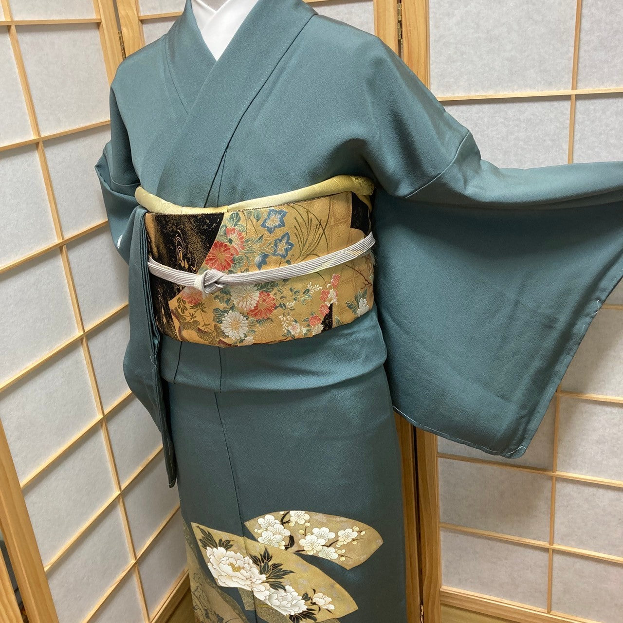 2867# Japanese Tomesode Kimono Vintage Womens Silk Fabric Robe Kimono only sold