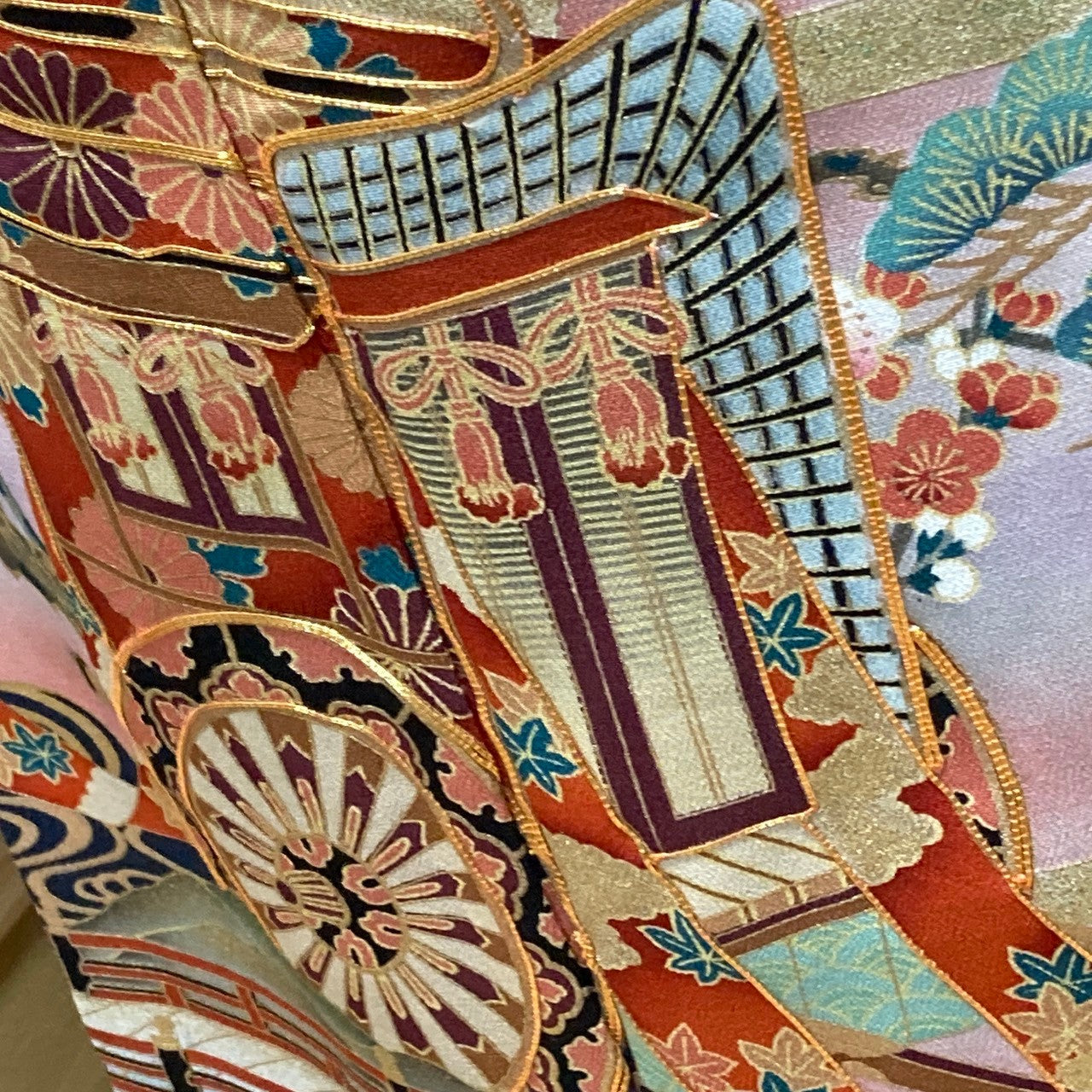 2864# Japanese Tomesode Kimono Vintage Womens Silk Fabric Robe Kimono only sold