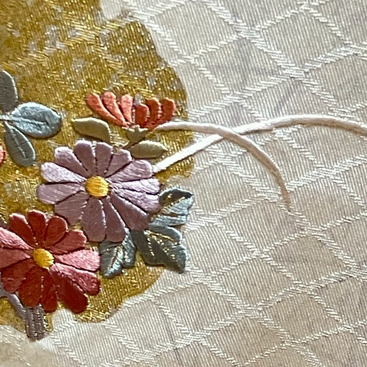 4353# Japanese Kimono Vintage Womens Silk Fabric Robe Kimono only sold