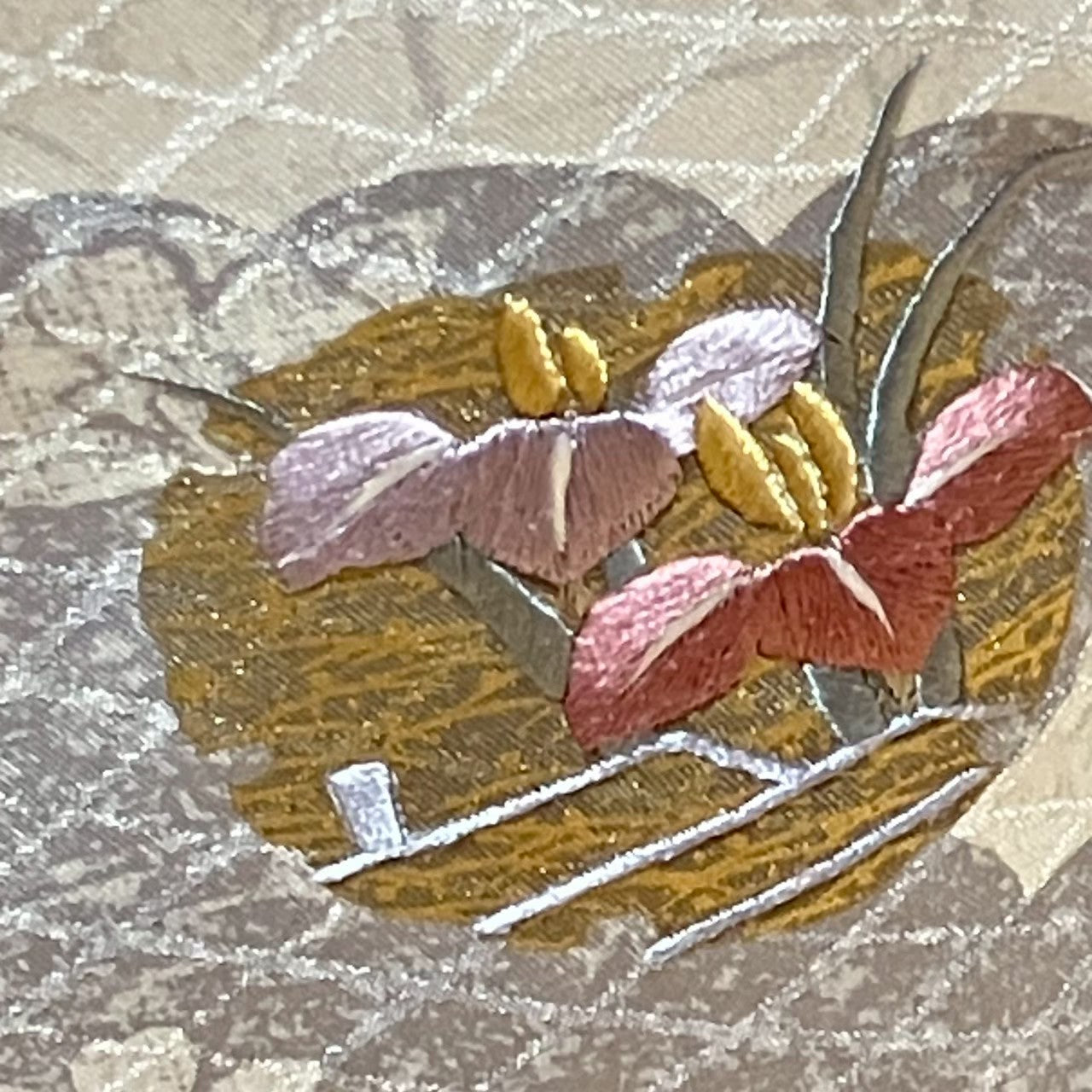 4353# Japanese Kimono Vintage Womens Silk Fabric Robe Kimono only sold