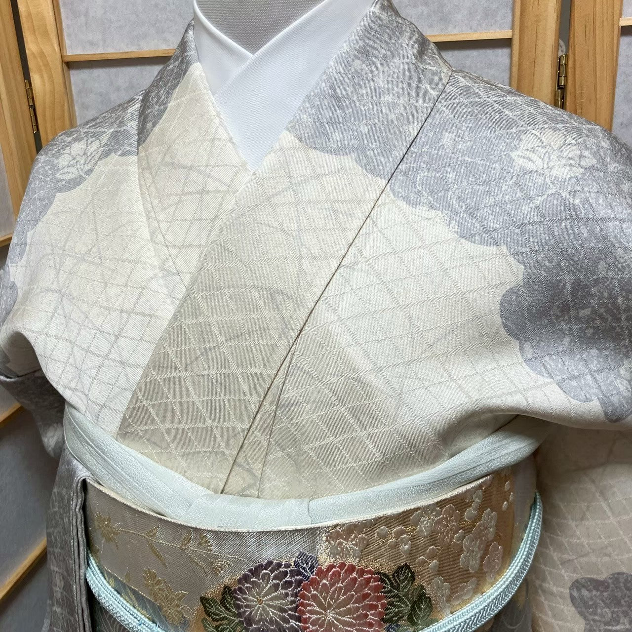 4353# Japanese Kimono Vintage Womens Silk Fabric Robe Kimono only sold