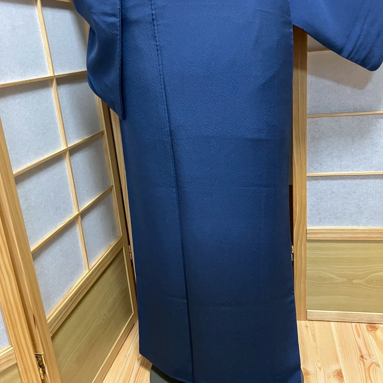 5815# Japanese Kimono Vintage Womens Silk Fabric Robe Kimono only sold Blue