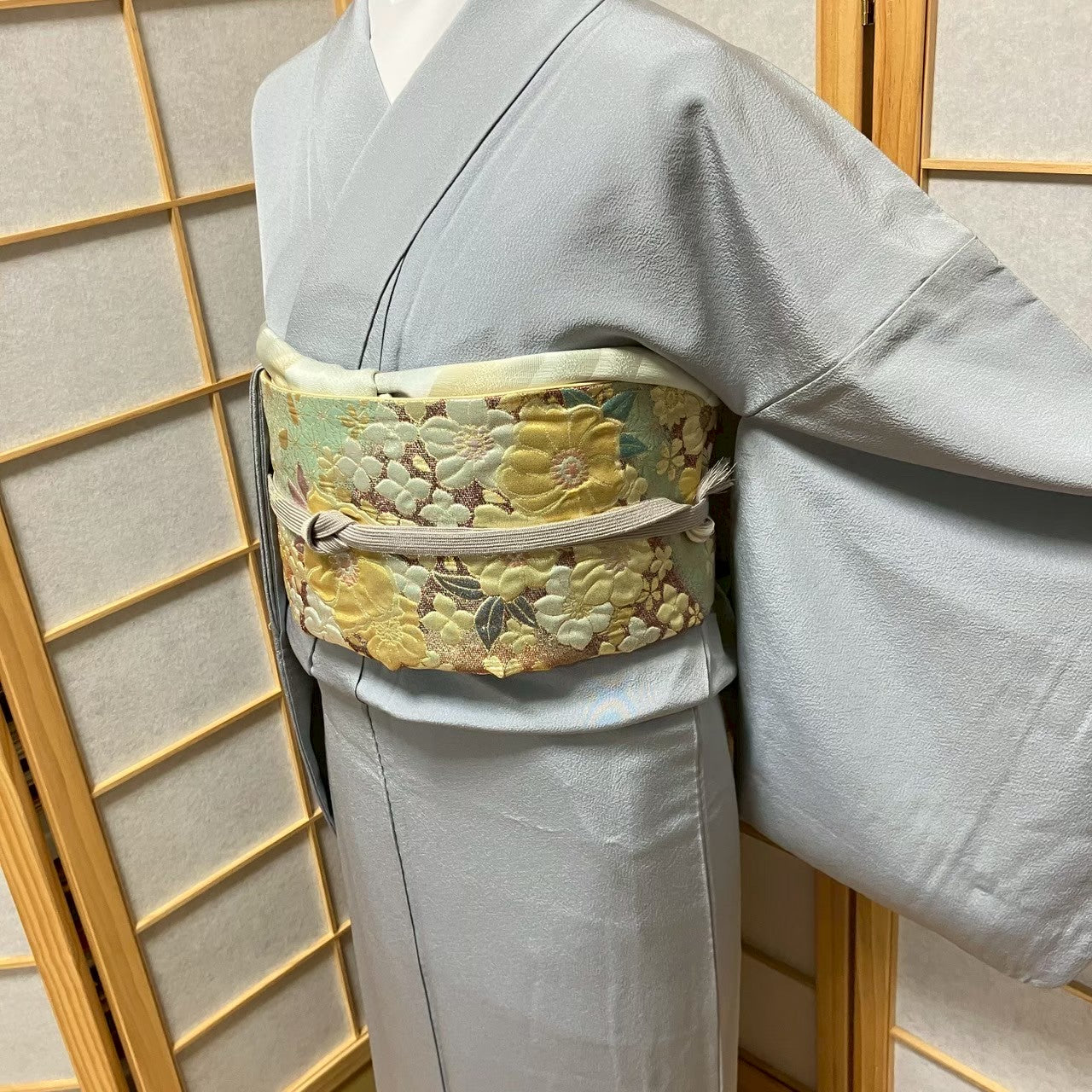 5808# Japanese Kimono Vintage Womens Silk Fabric Robe Kimono only sold
