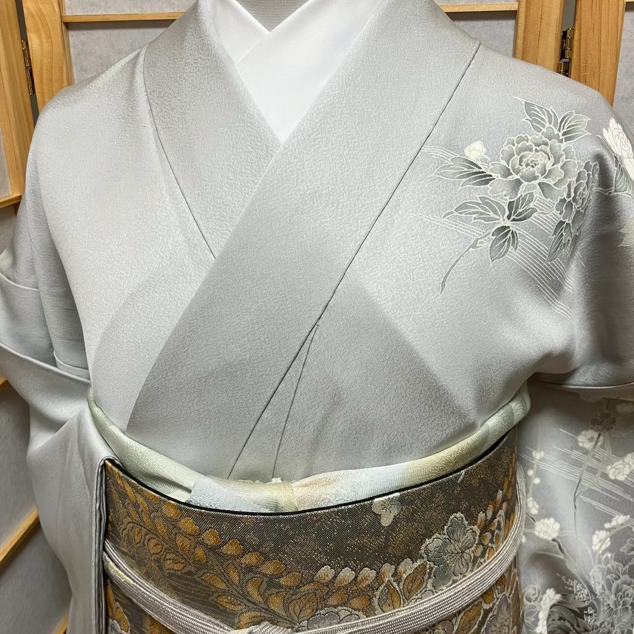 5809# Japanese Kimono Vintage Womens Silk Fabric Robe Kimono only sold