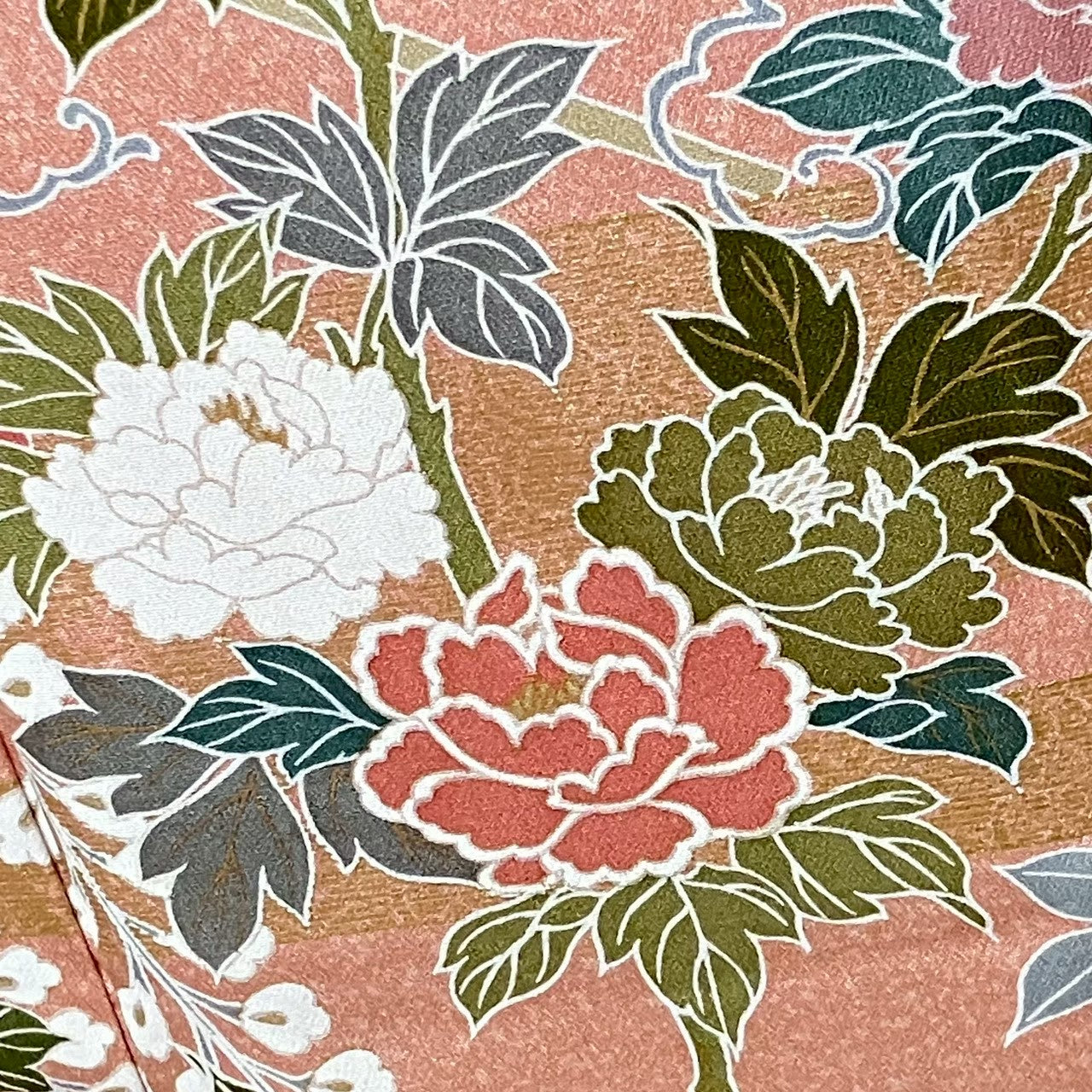 5810# Japanese Kimono Vintage Womens Silk Fabric Robe Kimono only sold Pink