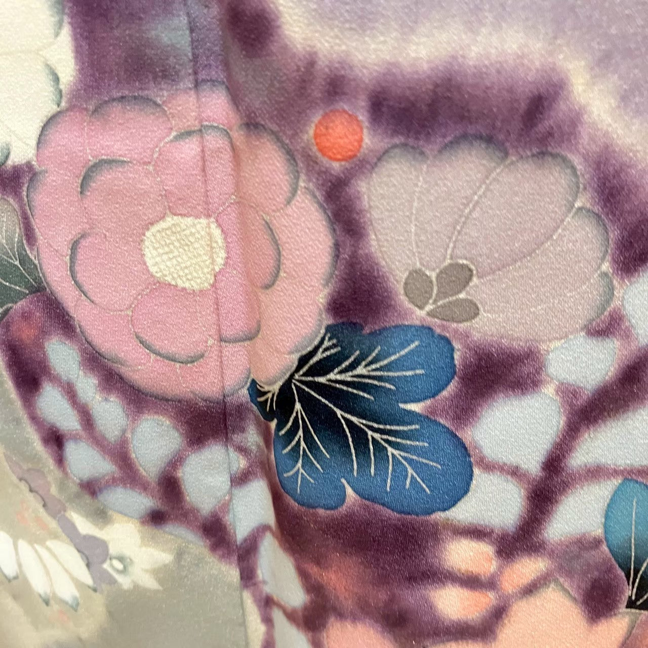 5811# Japanese Kimono Vintage Womens Silk Fabric Robe Kimono only sold