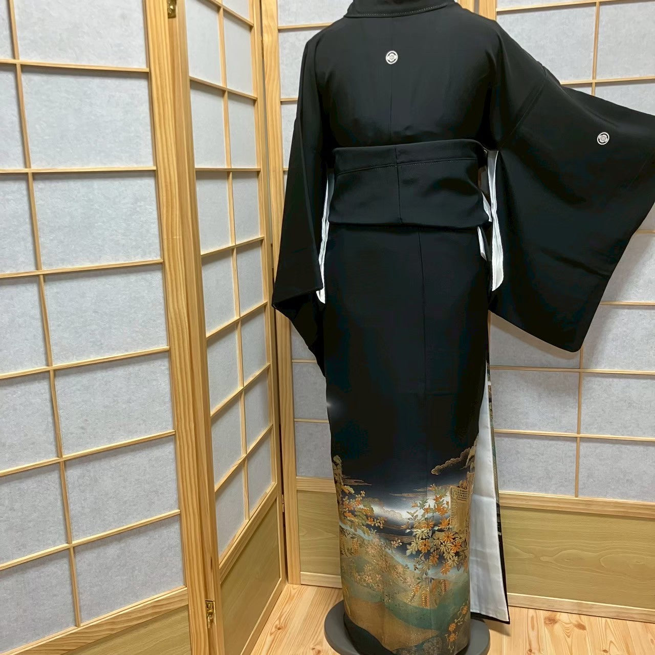 5812# Japanese Tomesode Kimono Vintage Womens Silk Fabric Robe Kimono only sold
