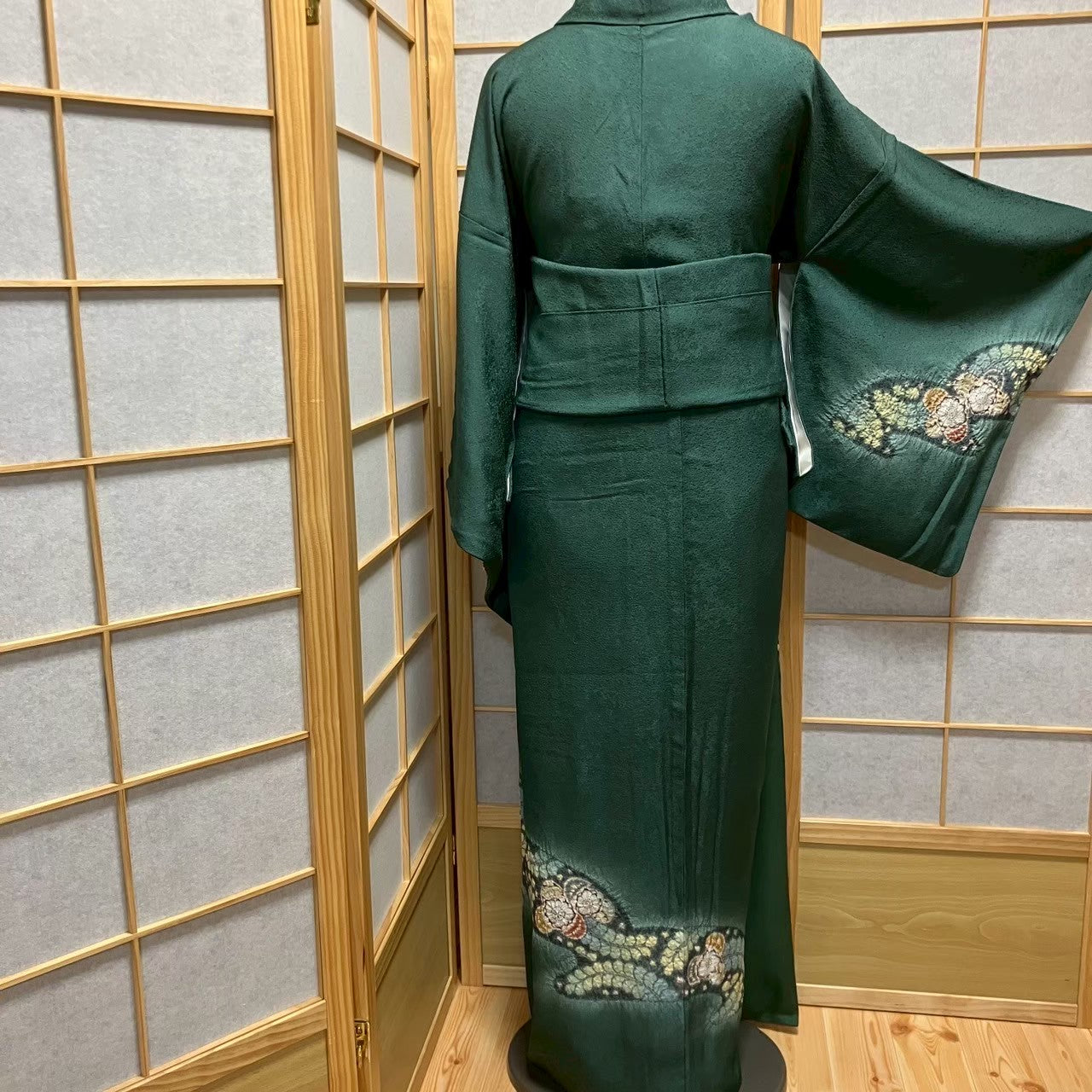 5813# Japanese Kimono Vintage Womens Silk Fabric Robe Kimono only sold Shibori