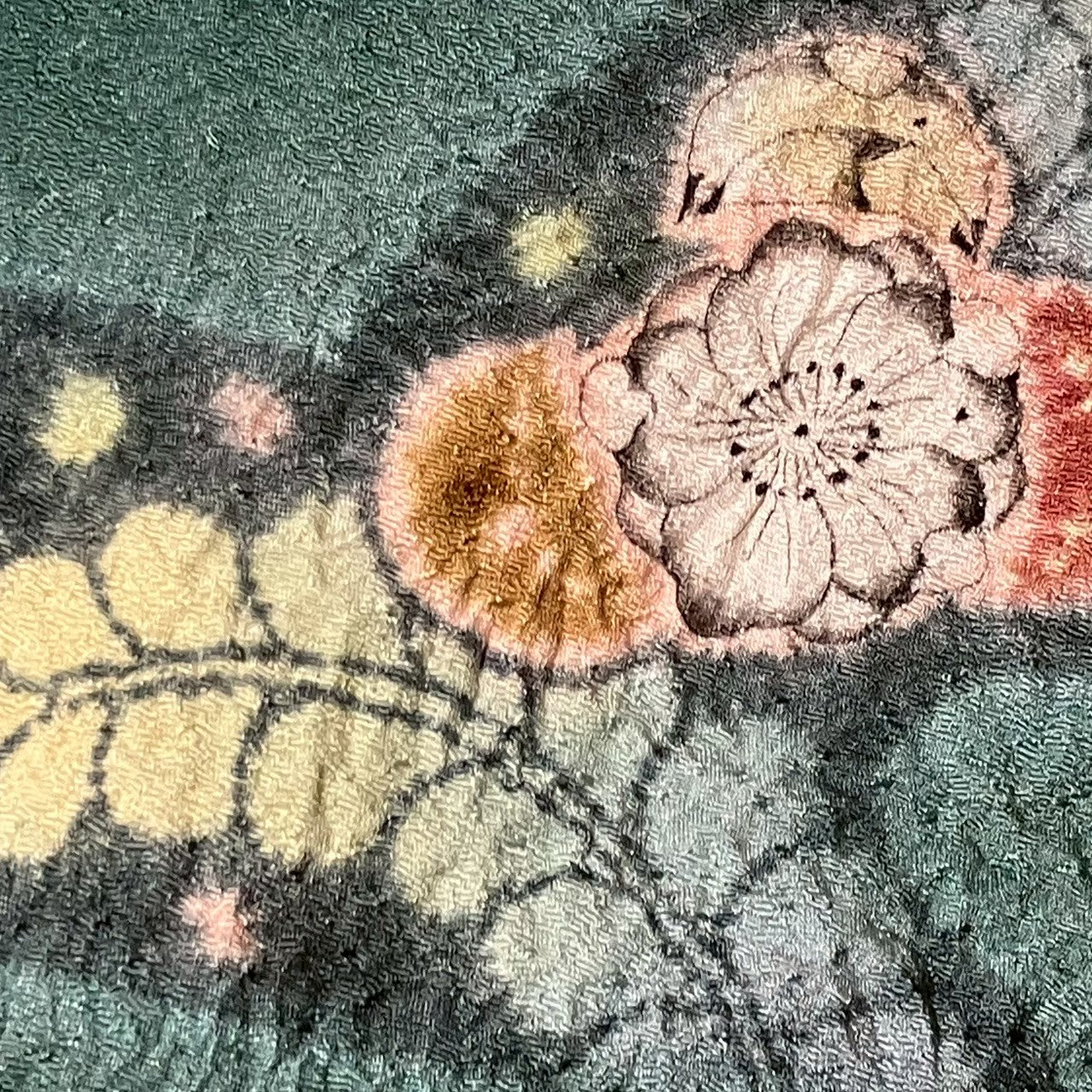 5813# Japanese Kimono Vintage Womens Silk Fabric Robe Kimono only sold Shibori