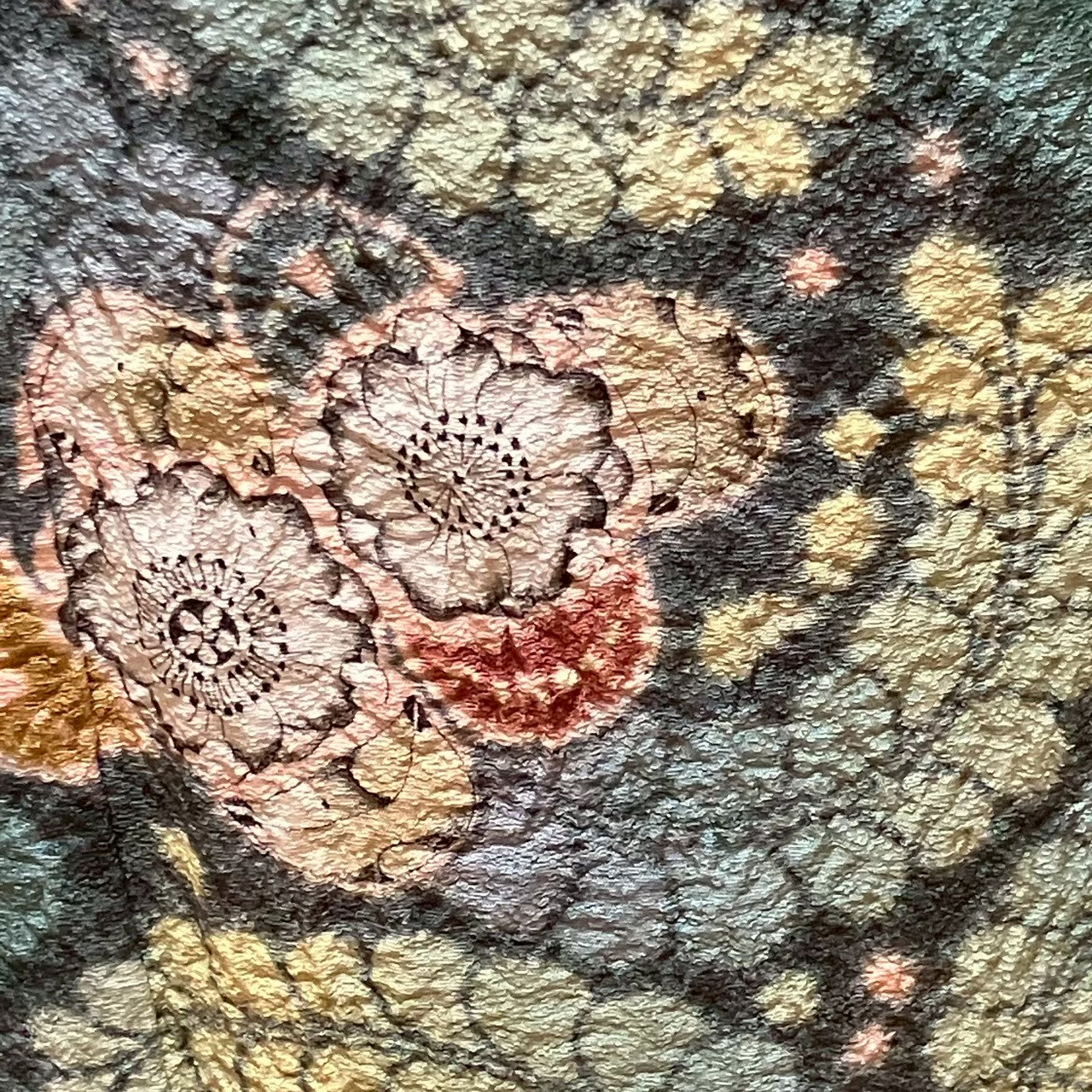 5813# Japanese Kimono Vintage Womens Silk Fabric Robe Kimono only sold Shibori