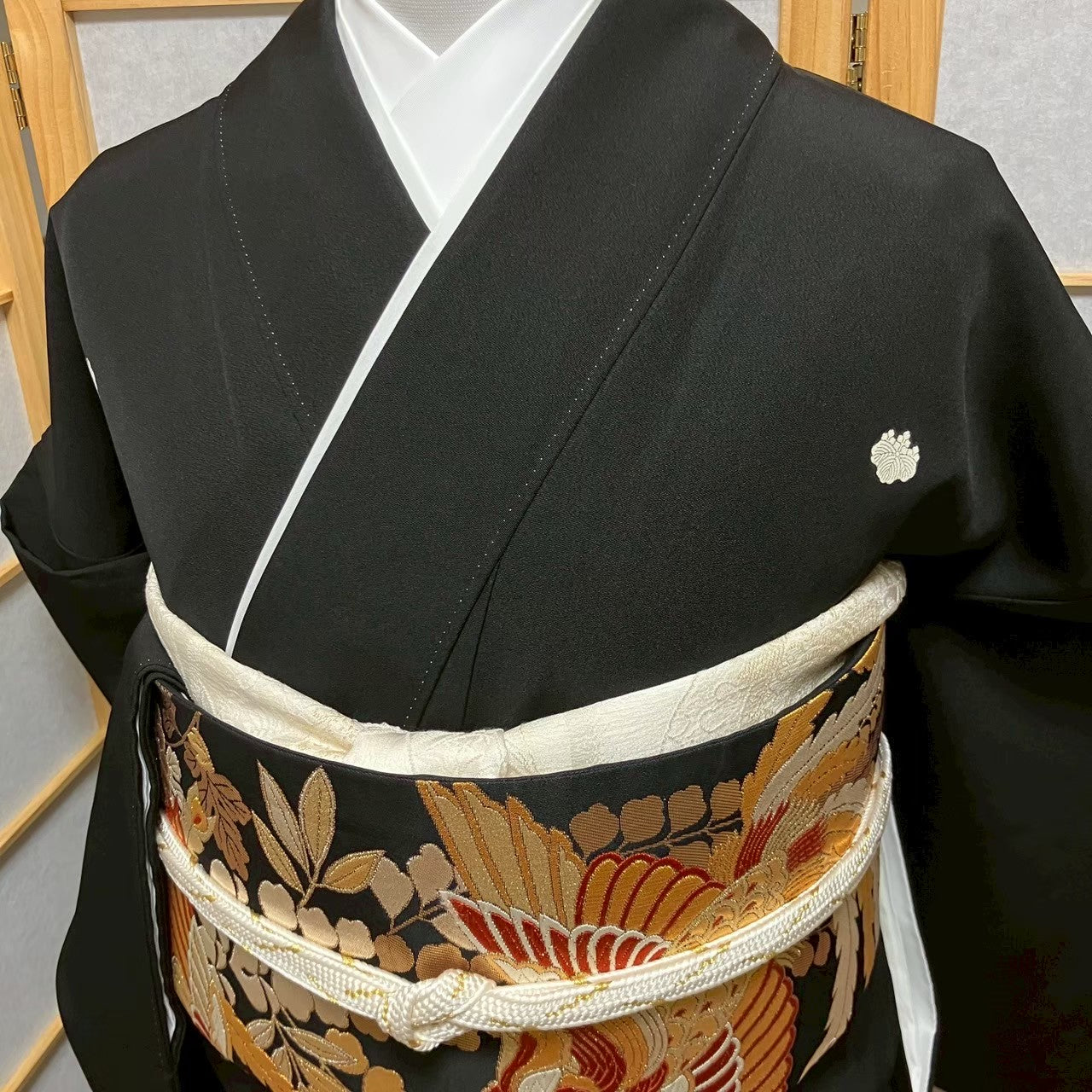 5814# Japanese Tomesode Kimono Vintage Womens Silk Fabric Robe Kimono only sold