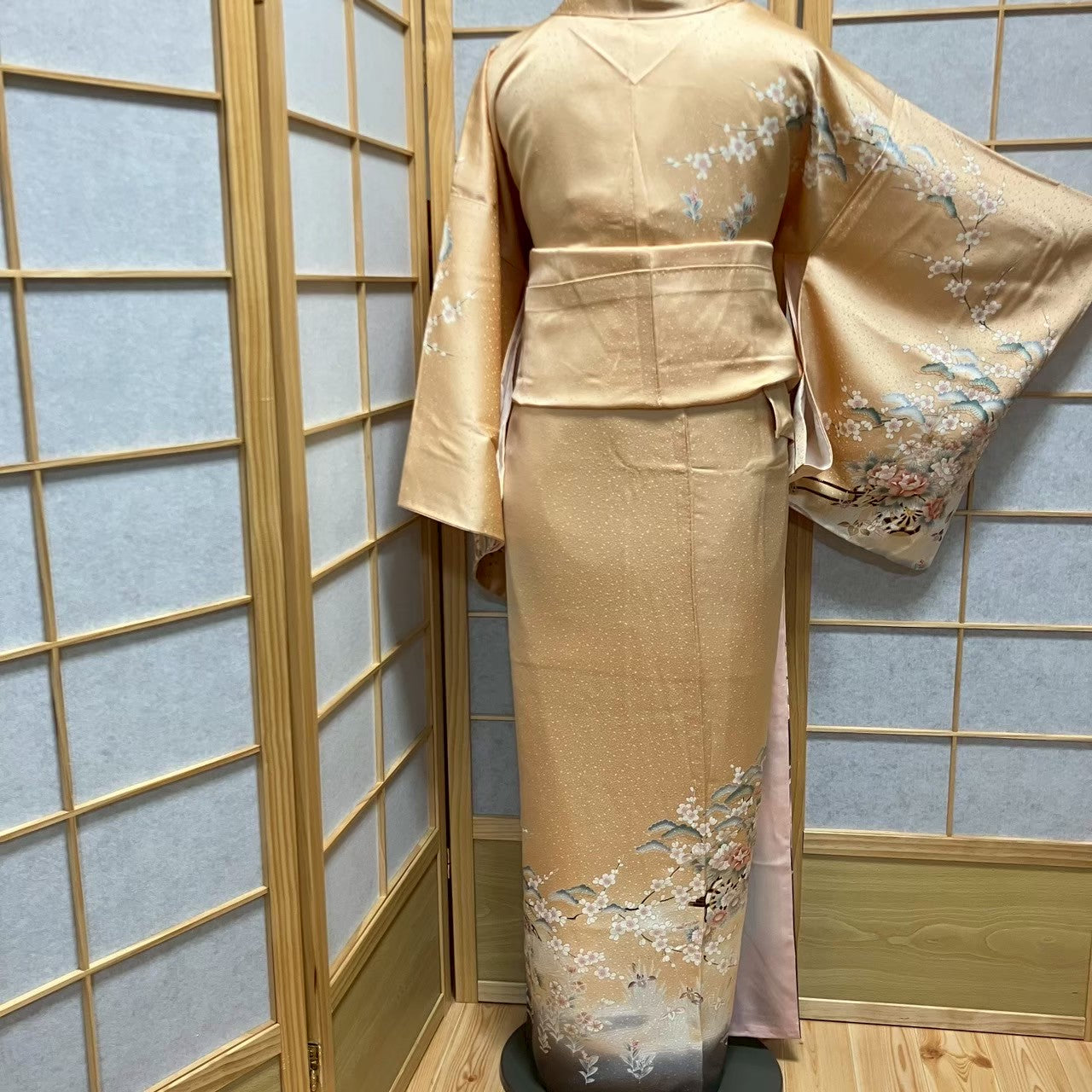 5816# Japanese Kimono Vintage Womens Silk Fabric Robe Kimono only sold