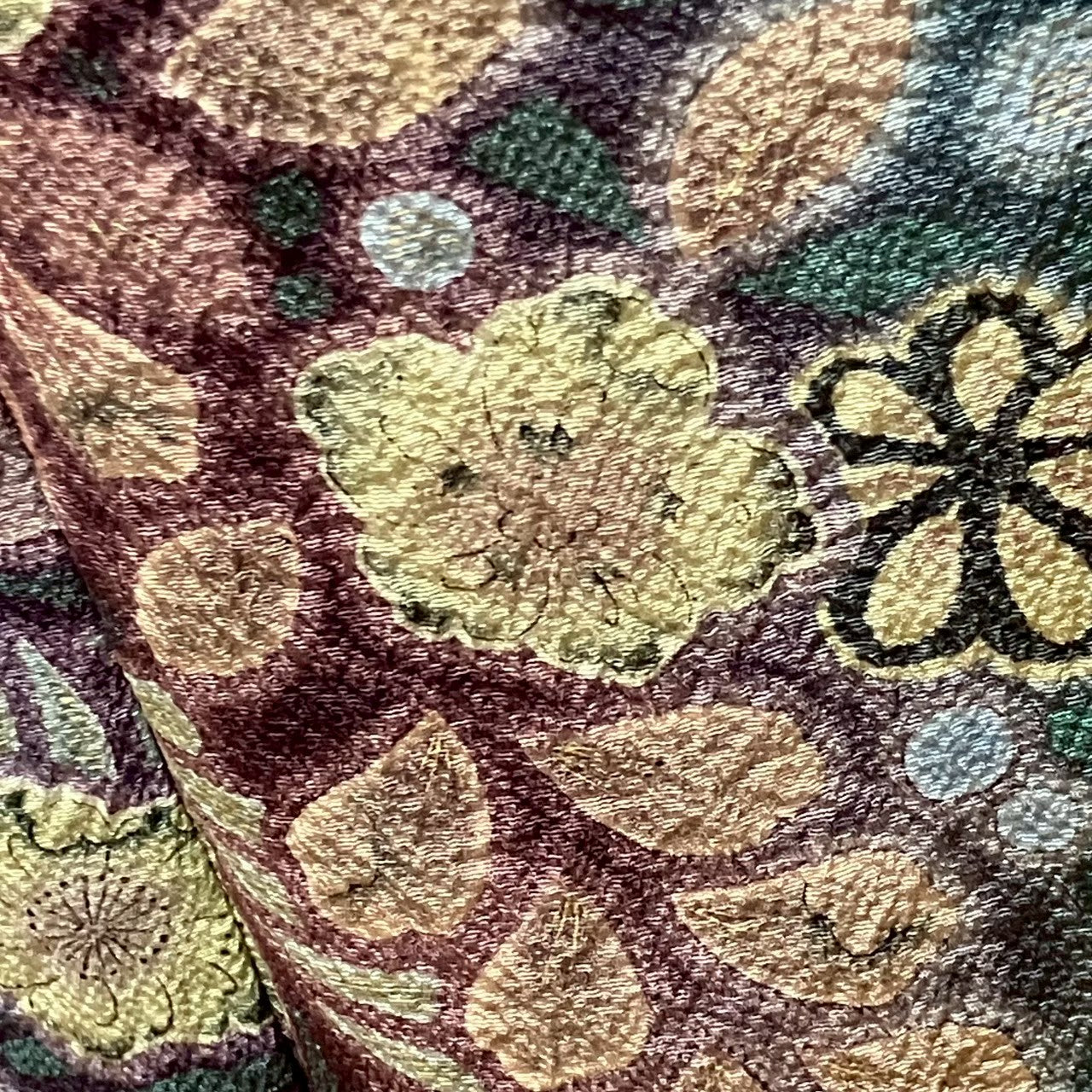 5818# Japanese Kimono Vintage Womens Silk Fabric Robe Kimono only sold