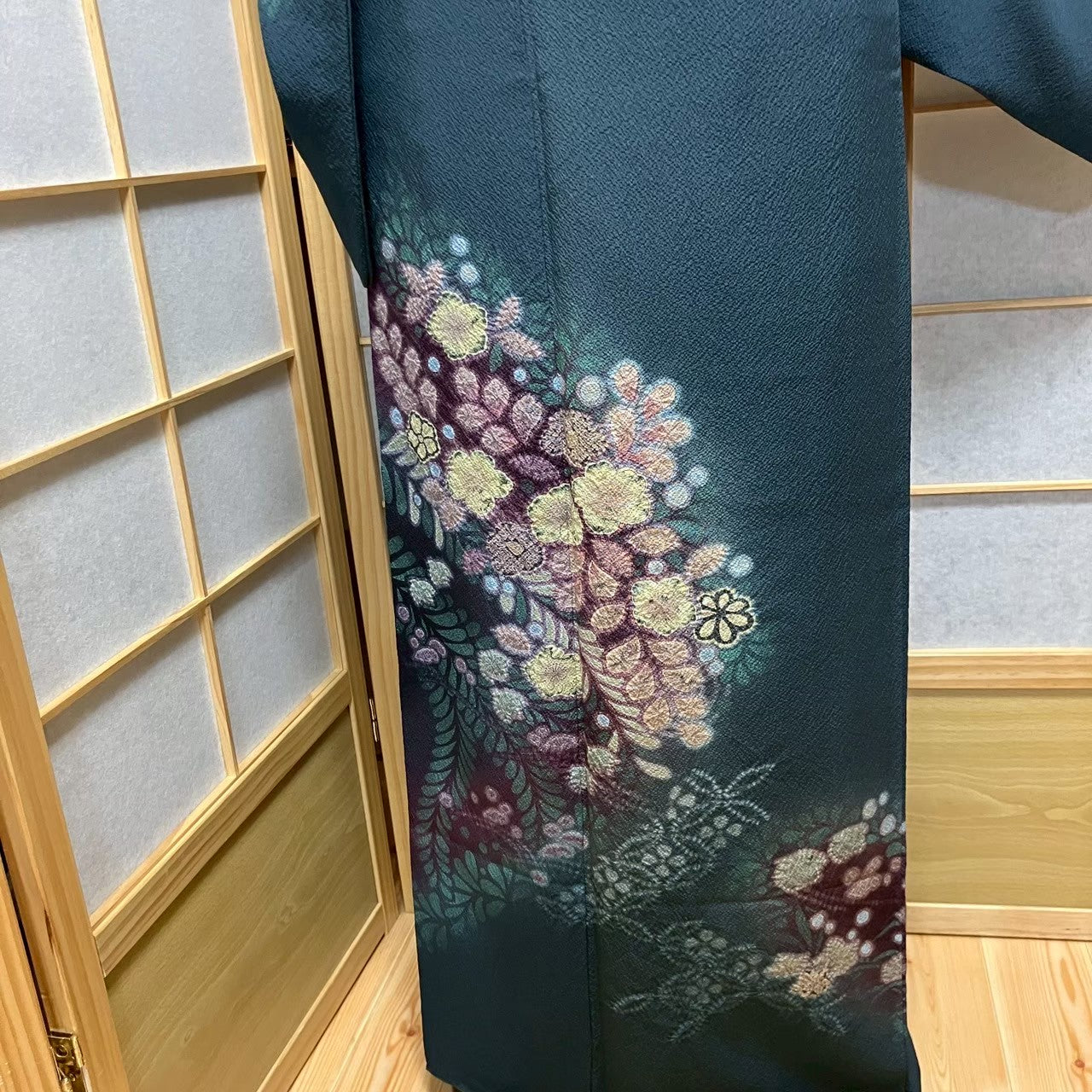 5818# Japanese Kimono Vintage Womens Silk Fabric Robe Kimono only sold