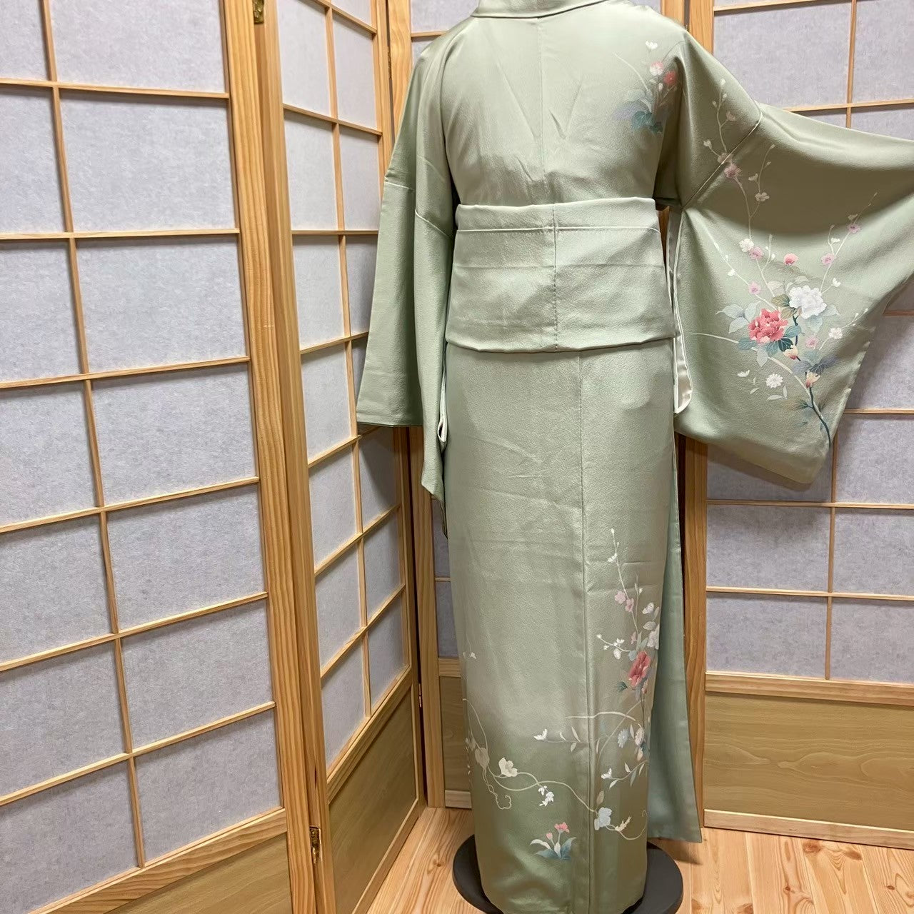 5820# Japanese Kimono Vintage Womens Silk Fabric Robe Kimono only sold