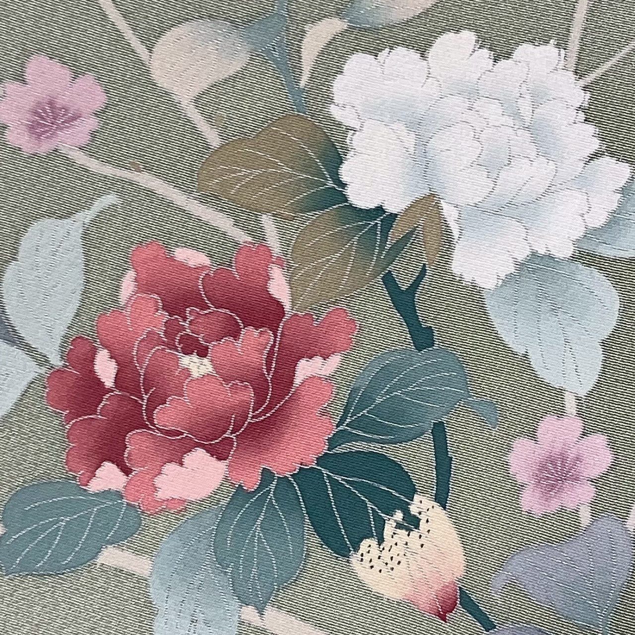 5820# Japanese Kimono Vintage Womens Silk Fabric Robe Kimono only sold