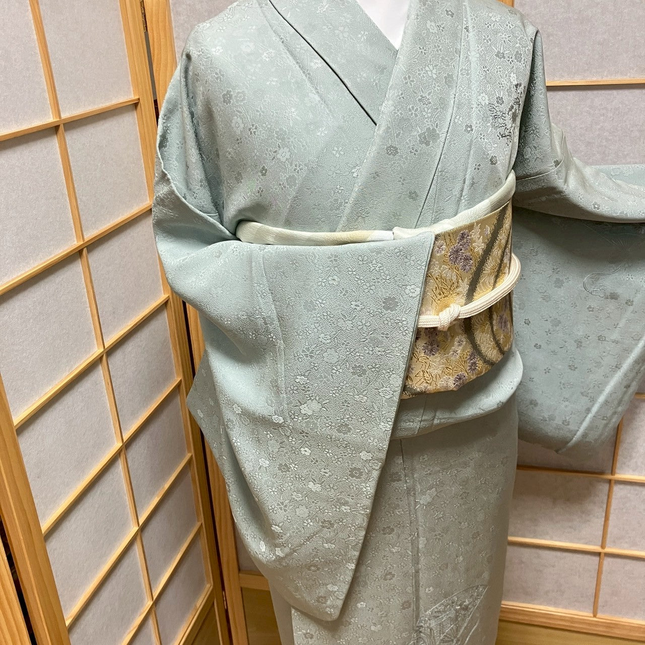 5829# Japanese Kimono Vintage Womens Silk Fabric Robe Kimono only sold