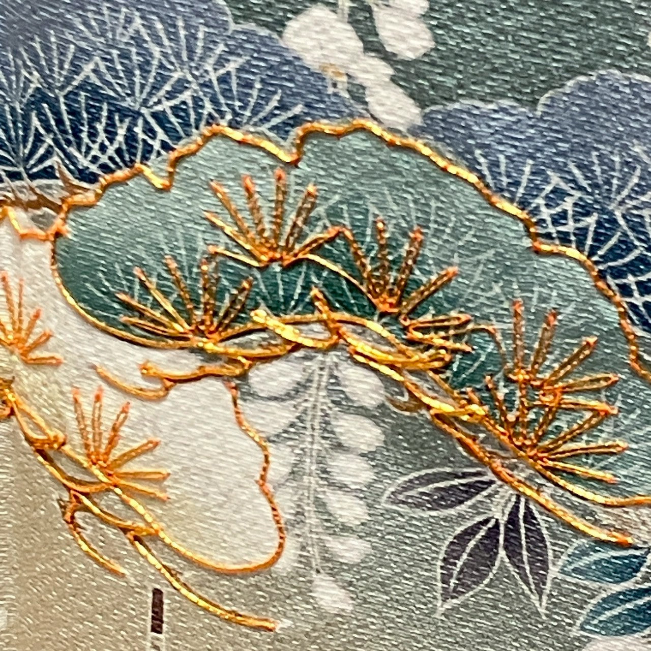 5832# Japanese Kimono Vintage Womens Silk Fabric Robe Kimono only sold Unused