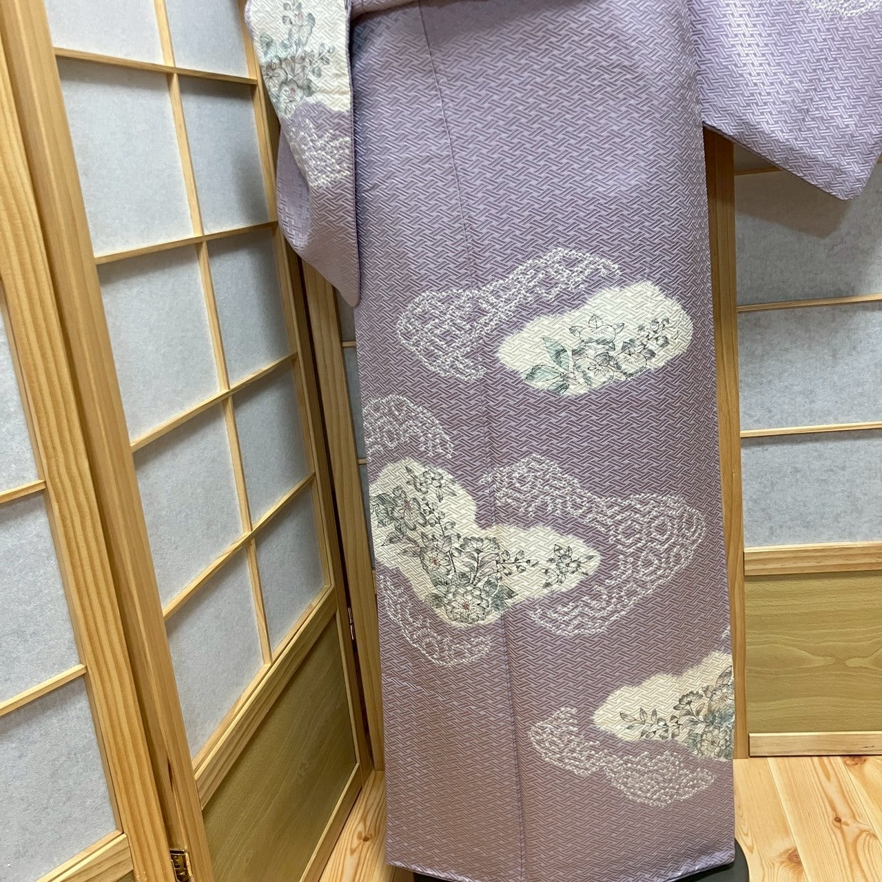 5833# Japanese Kimono Vintage Womens Silk Fabric Robe Kimono only sold Shibori