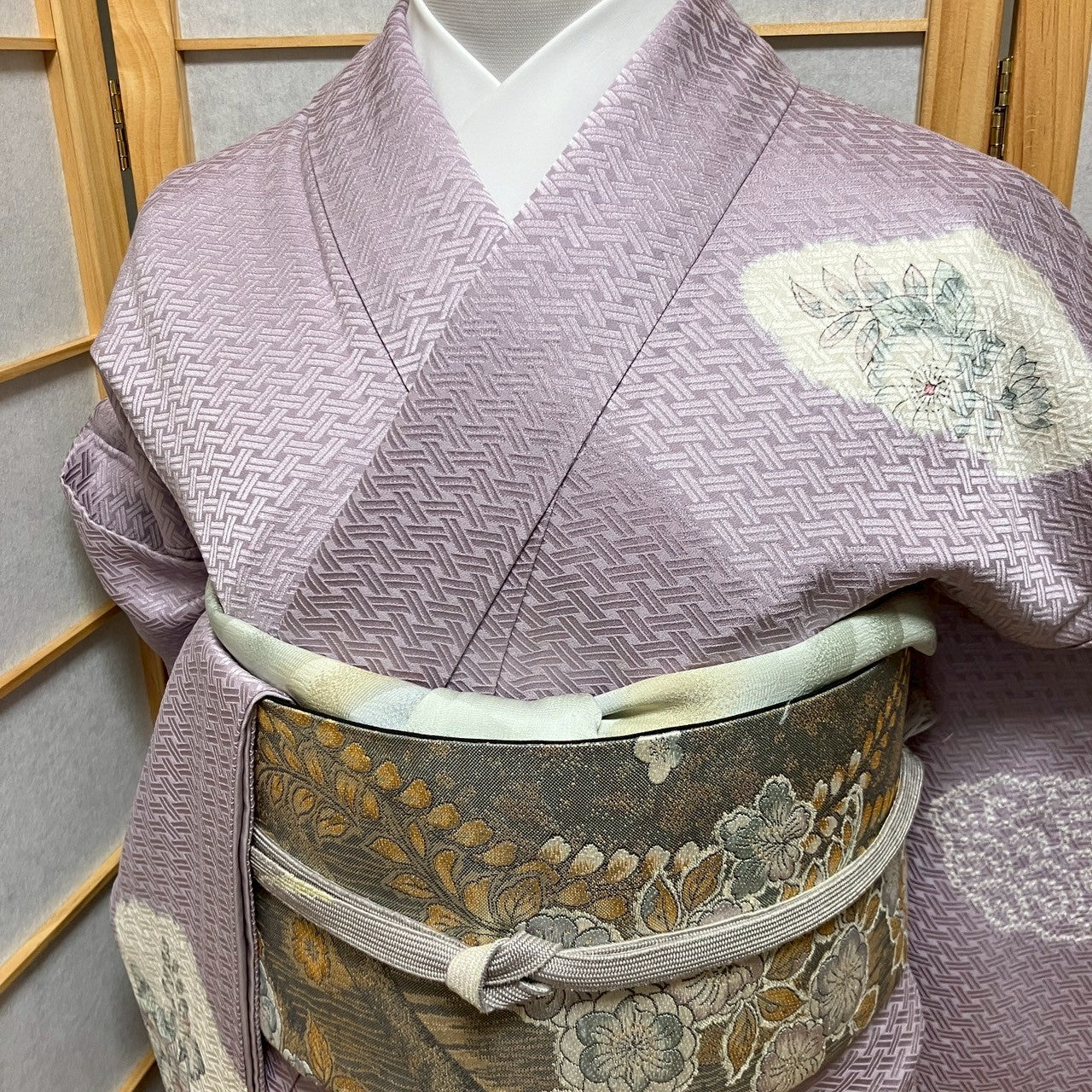 5833# Japanese Kimono Vintage Womens Silk Fabric Robe Kimono only sold Shibori