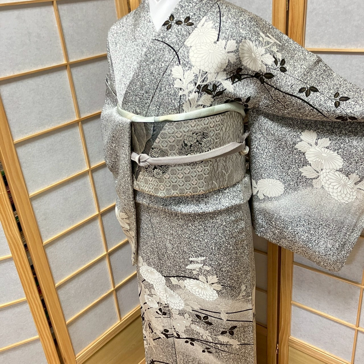 5834# Japanese Kimono Vintage Womens Silk Fabric Robe Kimono only sold