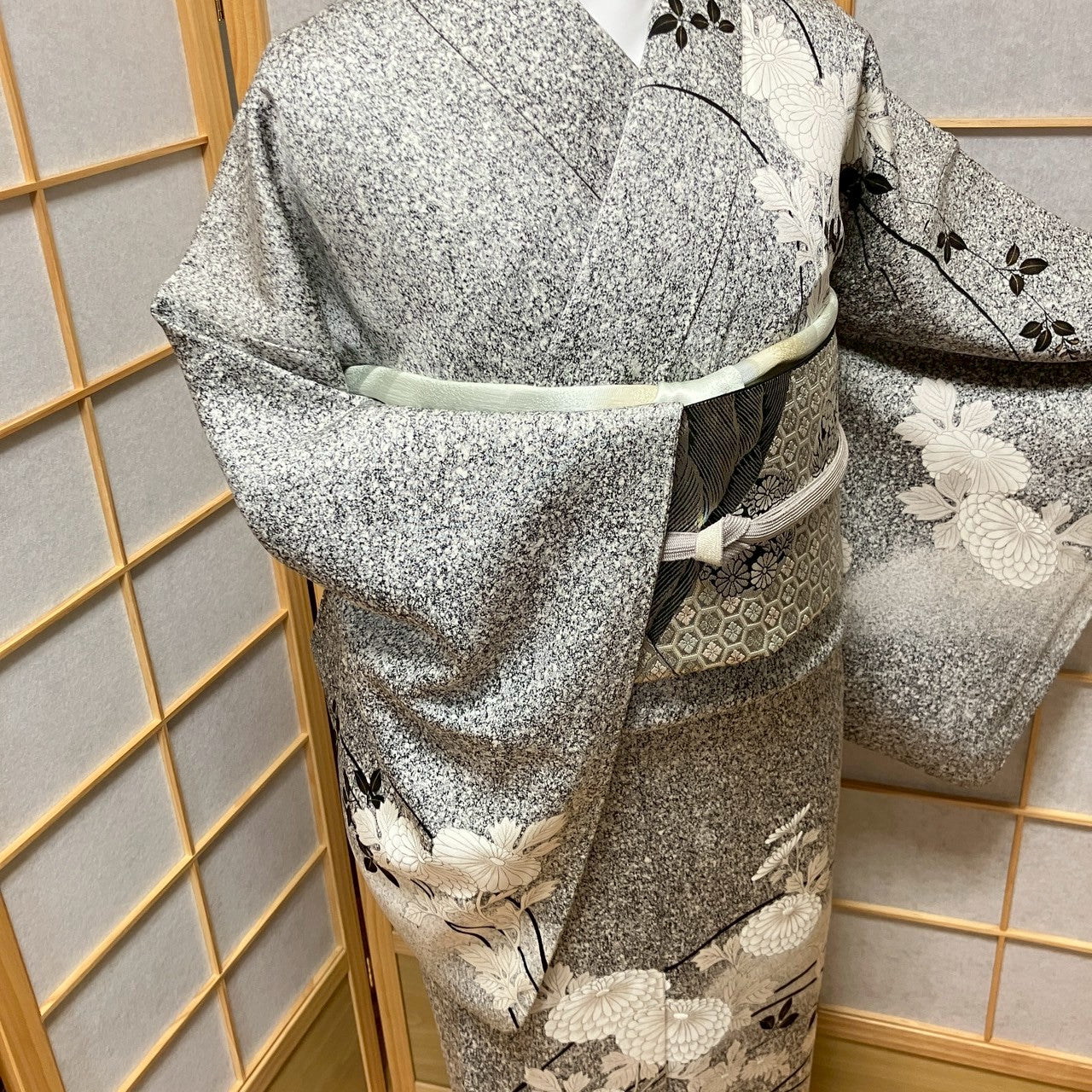 5834# Japanese Kimono Vintage Womens Silk Fabric Robe Kimono only sold