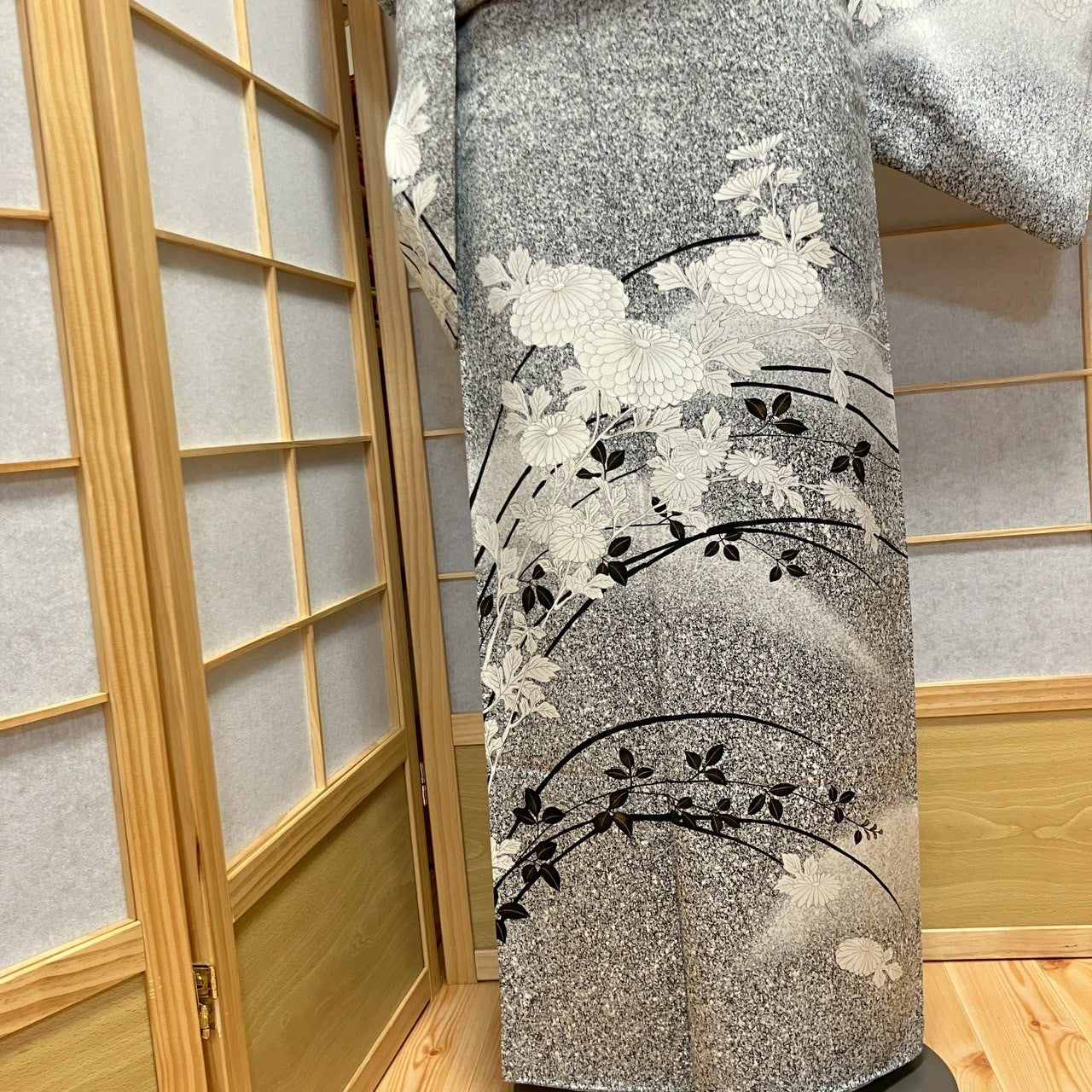 5834# Japanese Kimono Vintage Womens Silk Fabric Robe Kimono only sold