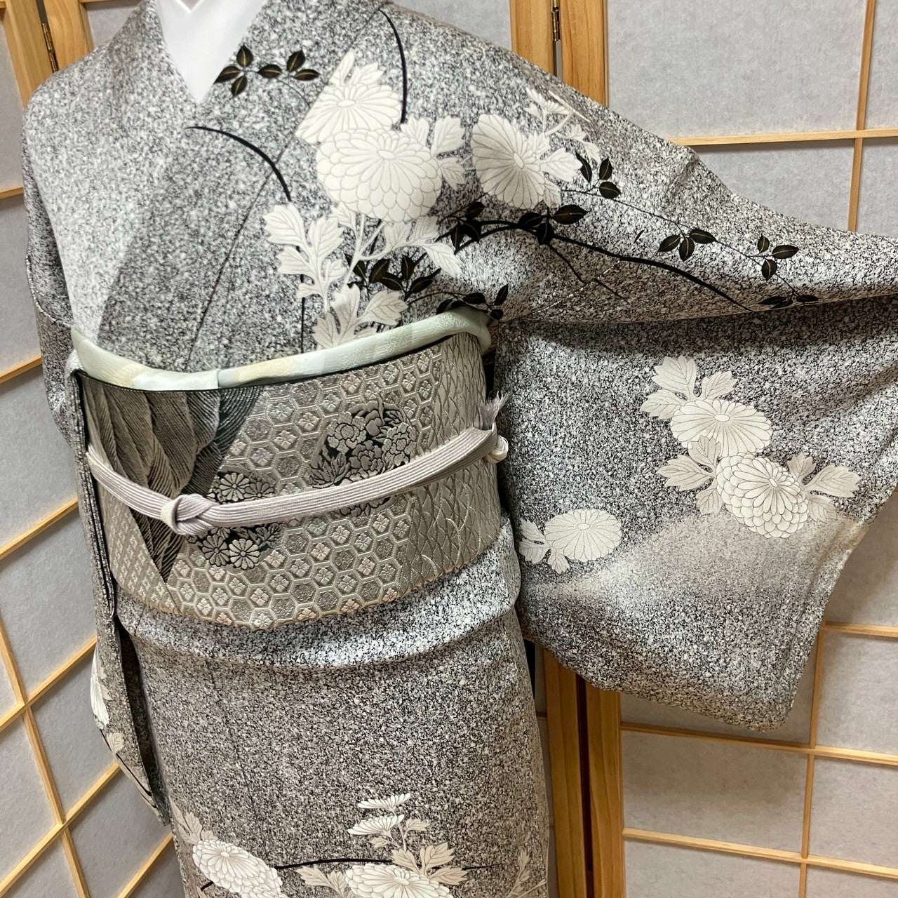 5834# Japanese Kimono Vintage Womens Silk Fabric Robe Kimono only sold