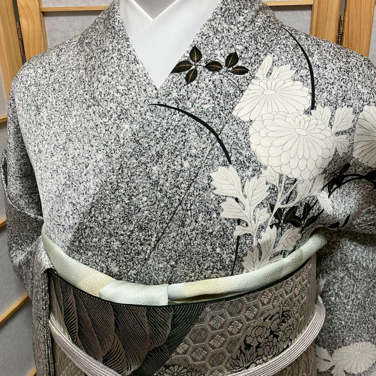 5834# Japanese Kimono Vintage Womens Silk Fabric Robe Kimono only sold