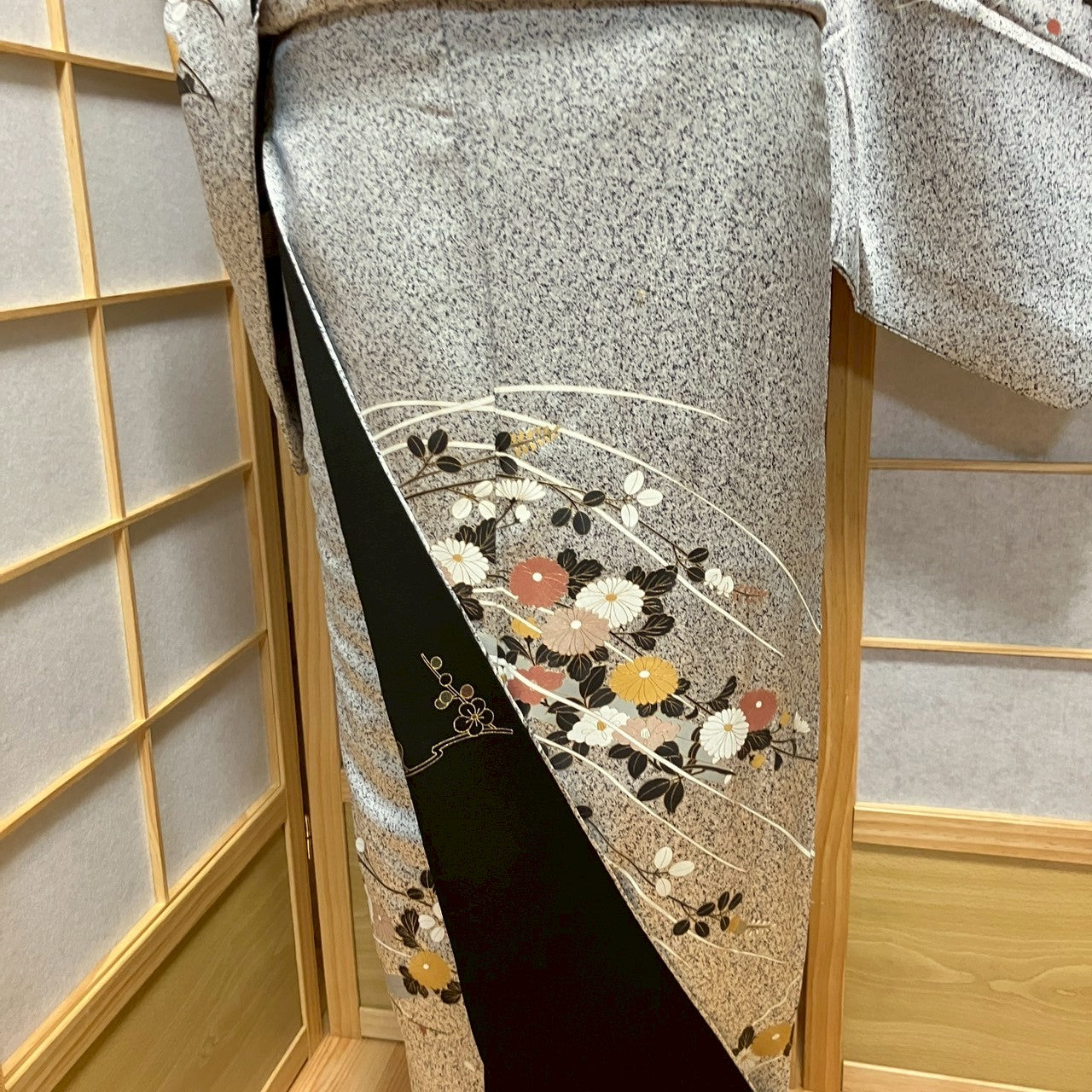 5830# Japanese Kimono Vintage Womens Silk Fabric Robe Kimono only sold