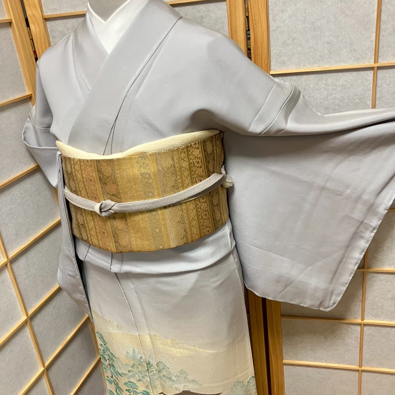 5836# Japanese Tomesode Kimono Vintage Womens Silk Fabric Robe Kimono only sold