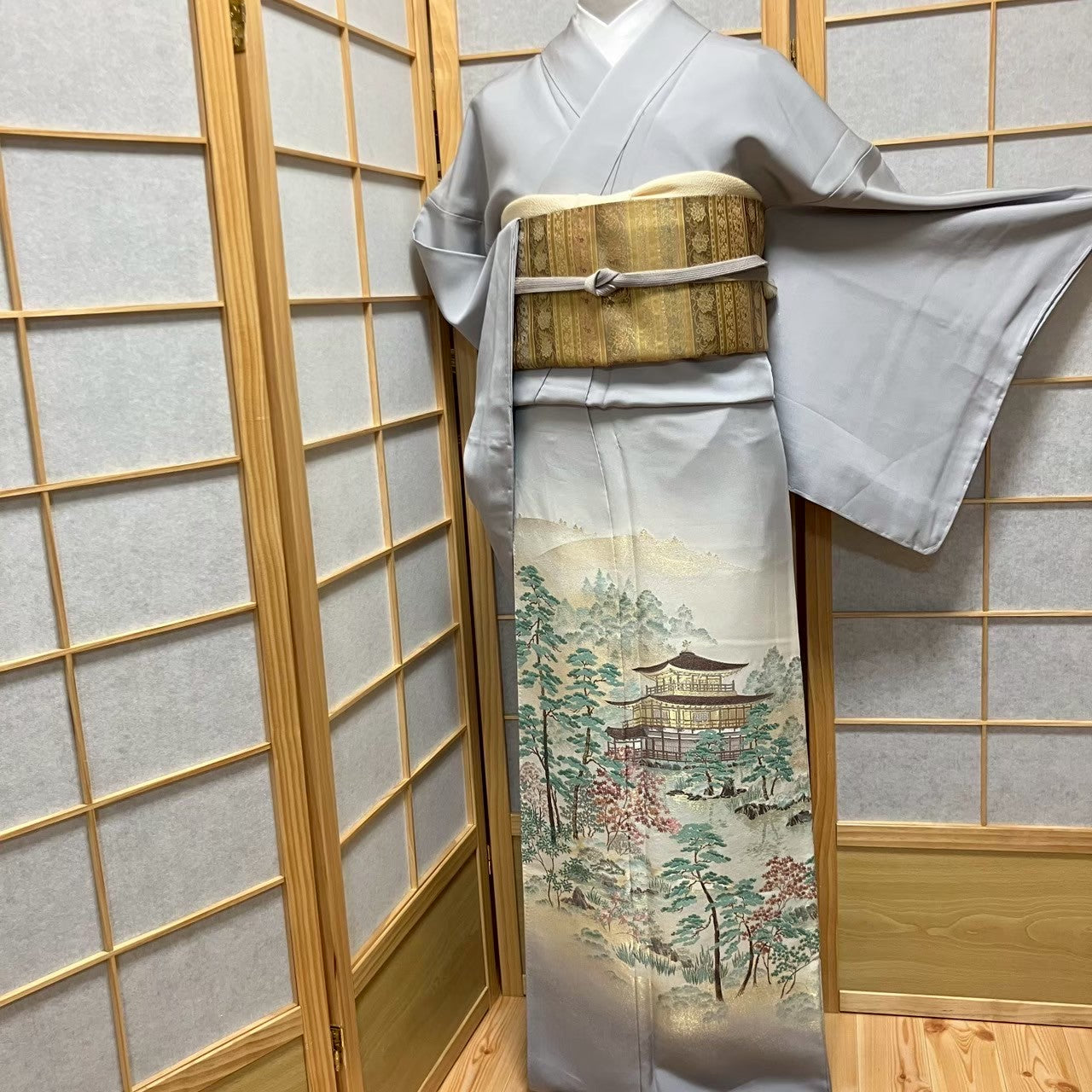 5836# Japanese Tomesode Kimono Vintage Womens Silk Fabric Robe Kimono only sold