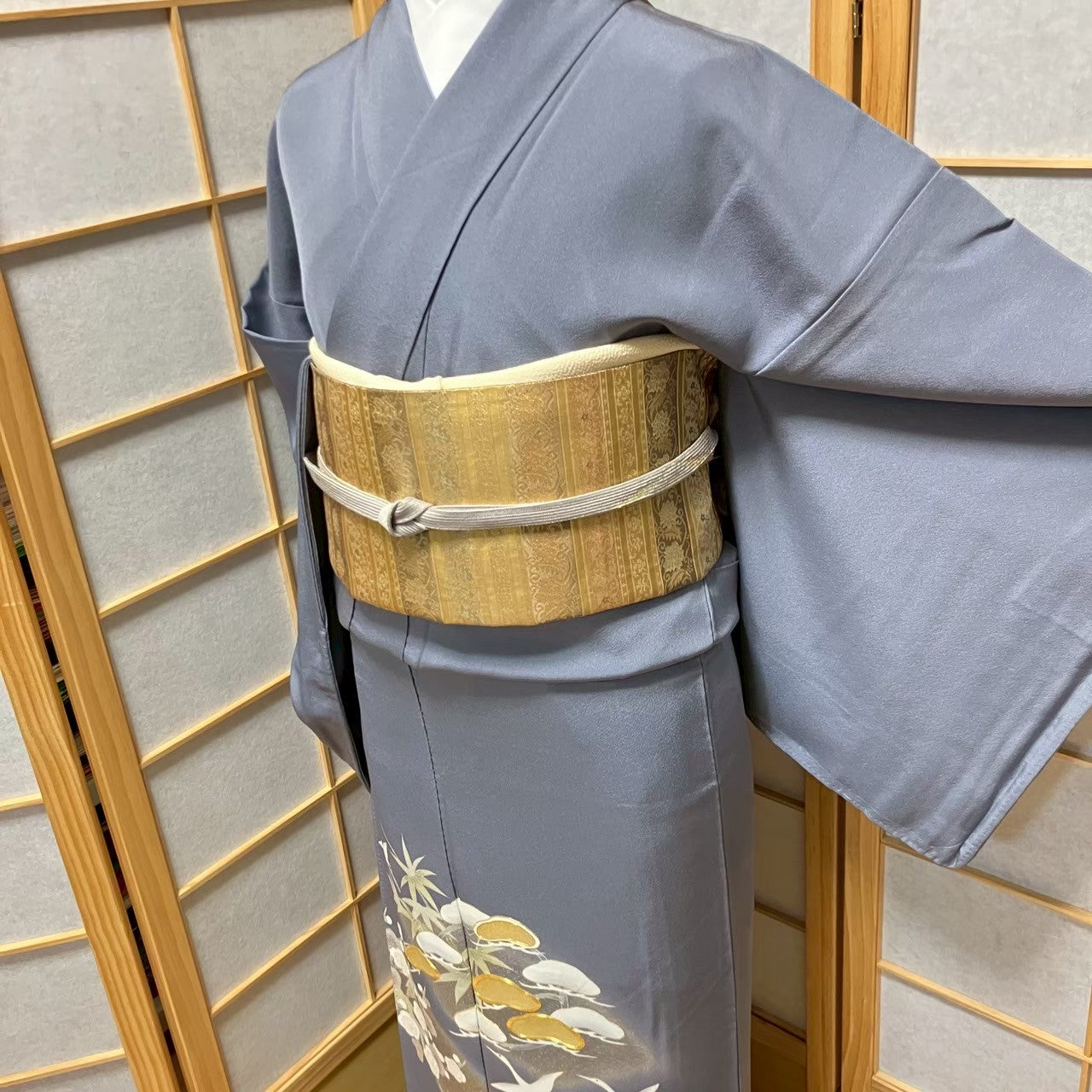 6088# Japanese Tomesode Kimono Vintage Womens Silk Fabric Robe Kimono only sold