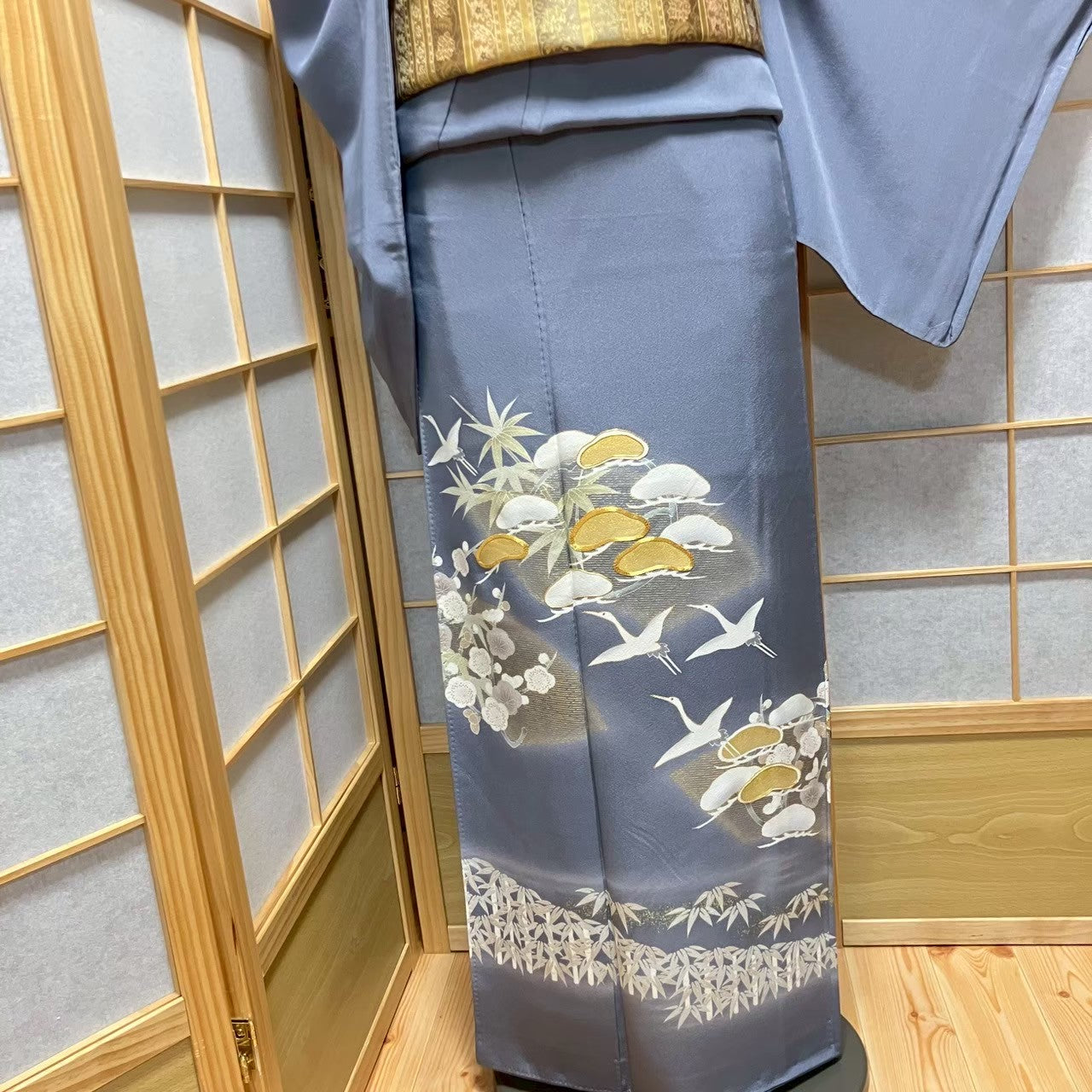 6088# Japanese Tomesode Kimono Vintage Womens Silk Fabric Robe Kimono only sold