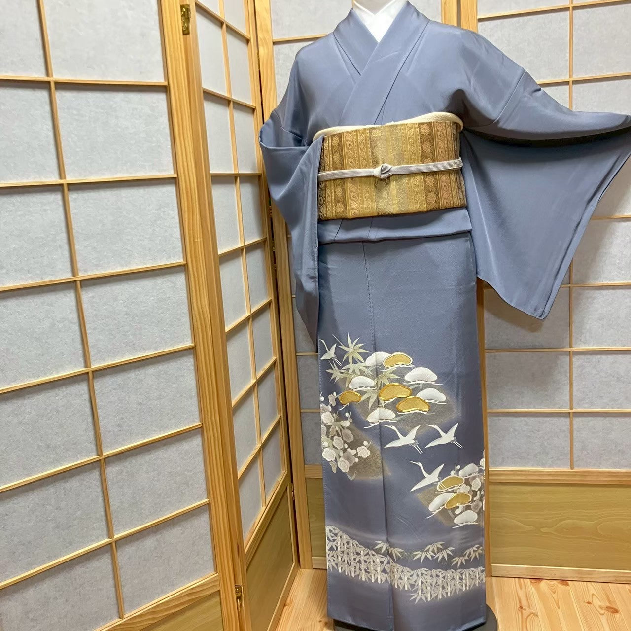 6088# Japanese Tomesode Kimono Vintage Womens Silk Fabric Robe Kimono only sold