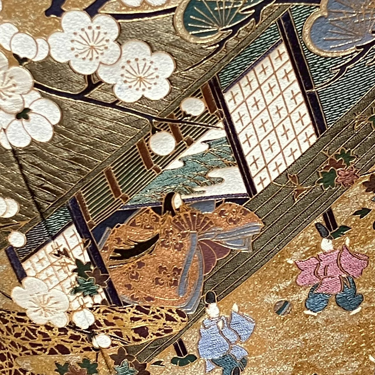 6089# Japanese Tomesode Kimono Vintage Womens Silk Fabric Robe Kimono only sold