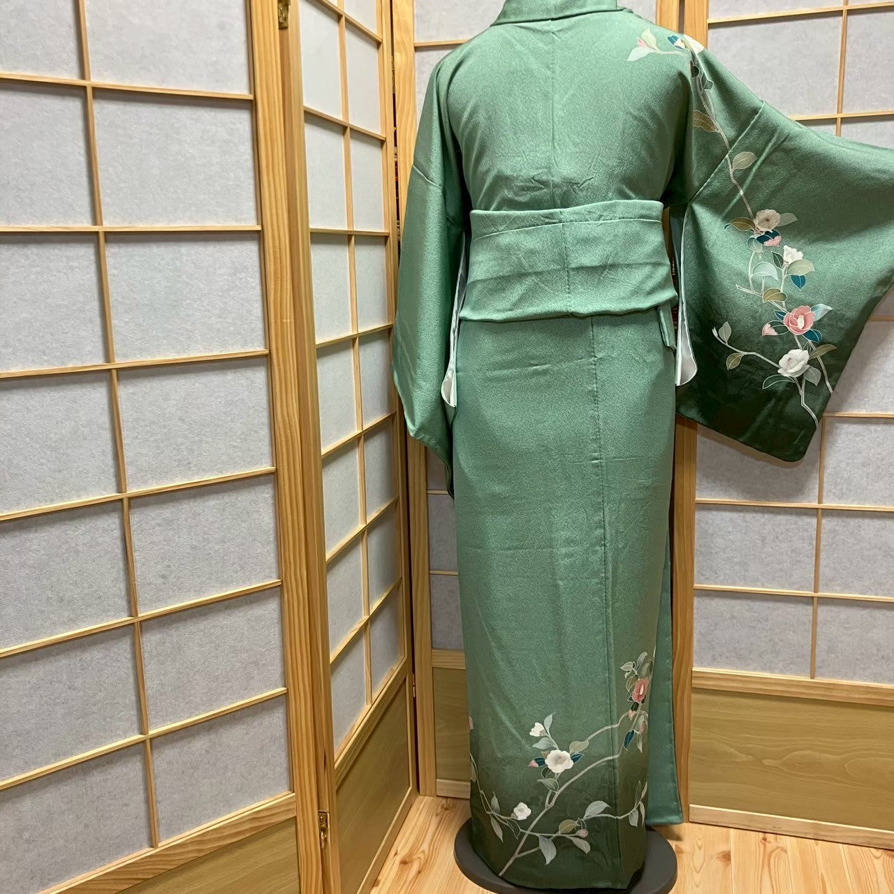 6090# Japanese Kimono Vintage Womens Silk Fabric Robe Kimono only sold