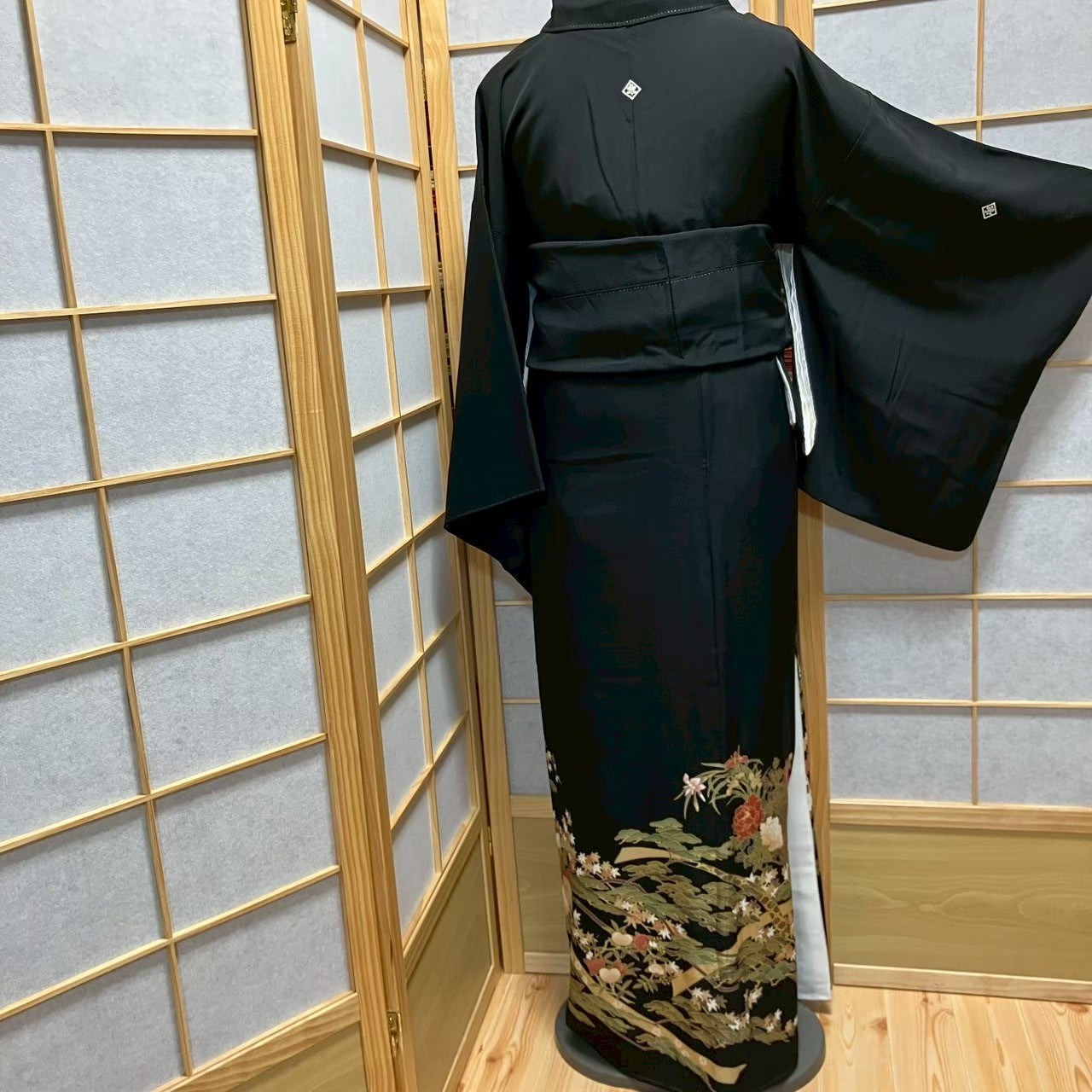 6091# Japanese Tomesode Kimono Vintage Womens Silk Fabric Robe Kimono only sold