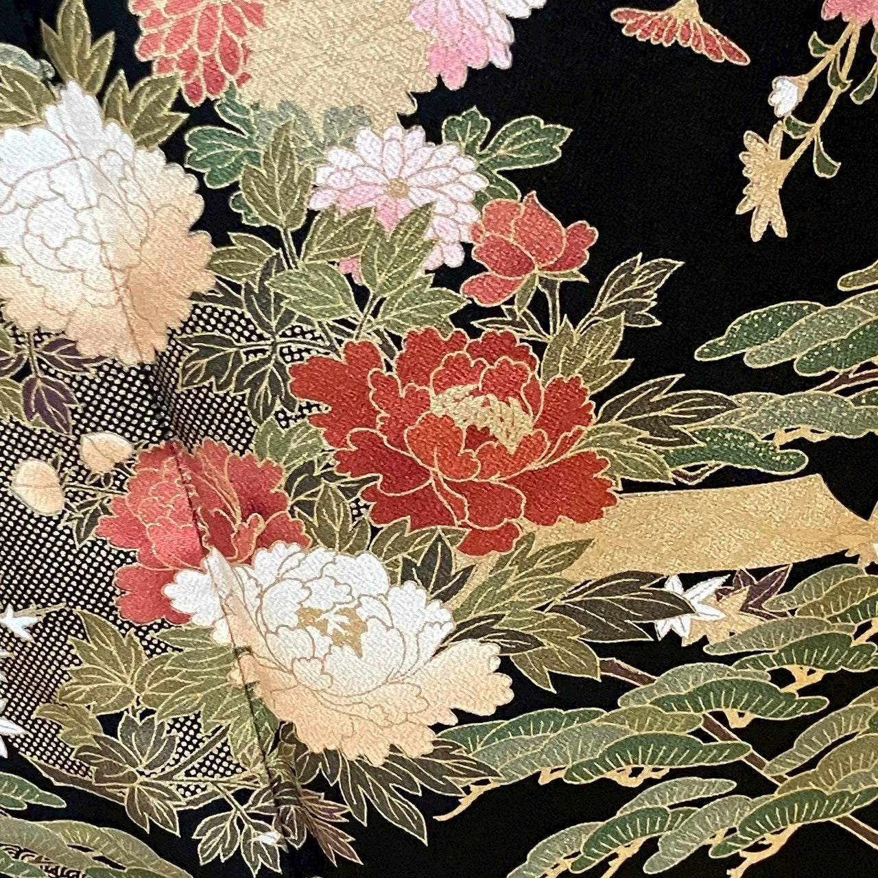 6091# Japanese Tomesode Kimono Vintage Womens Silk Fabric Robe Kimono only sold