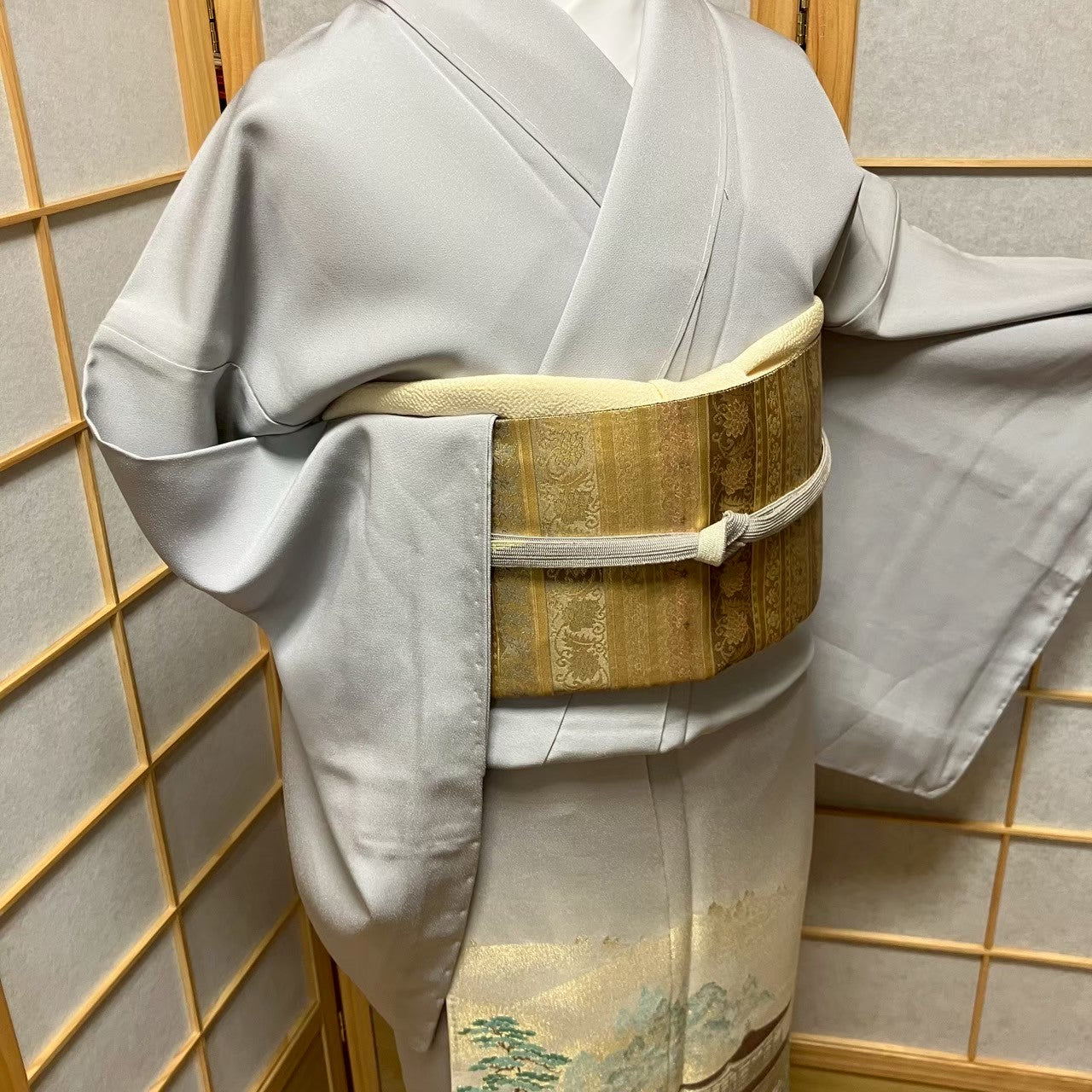 5836# Japanese Tomesode Kimono Vintage Womens Silk Fabric Robe Kimono only sold