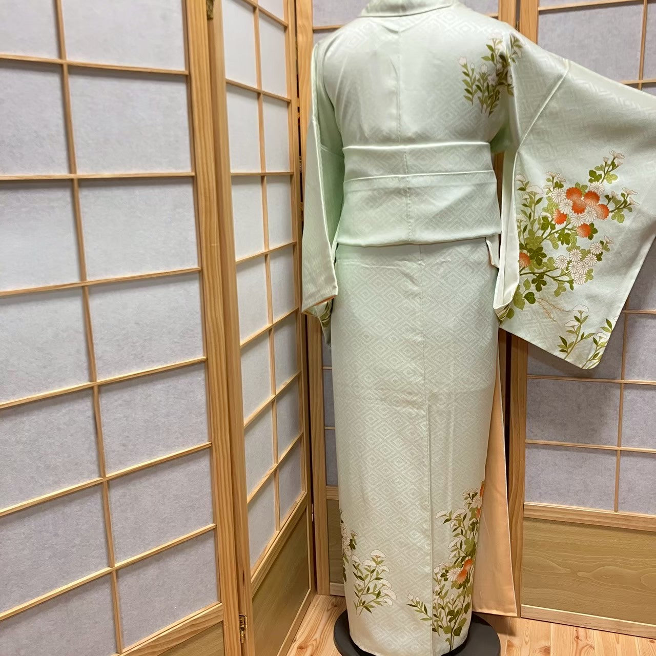 6093# Japanese Kimono Vintage Womens Silk Fabric Robe Kimono only sold