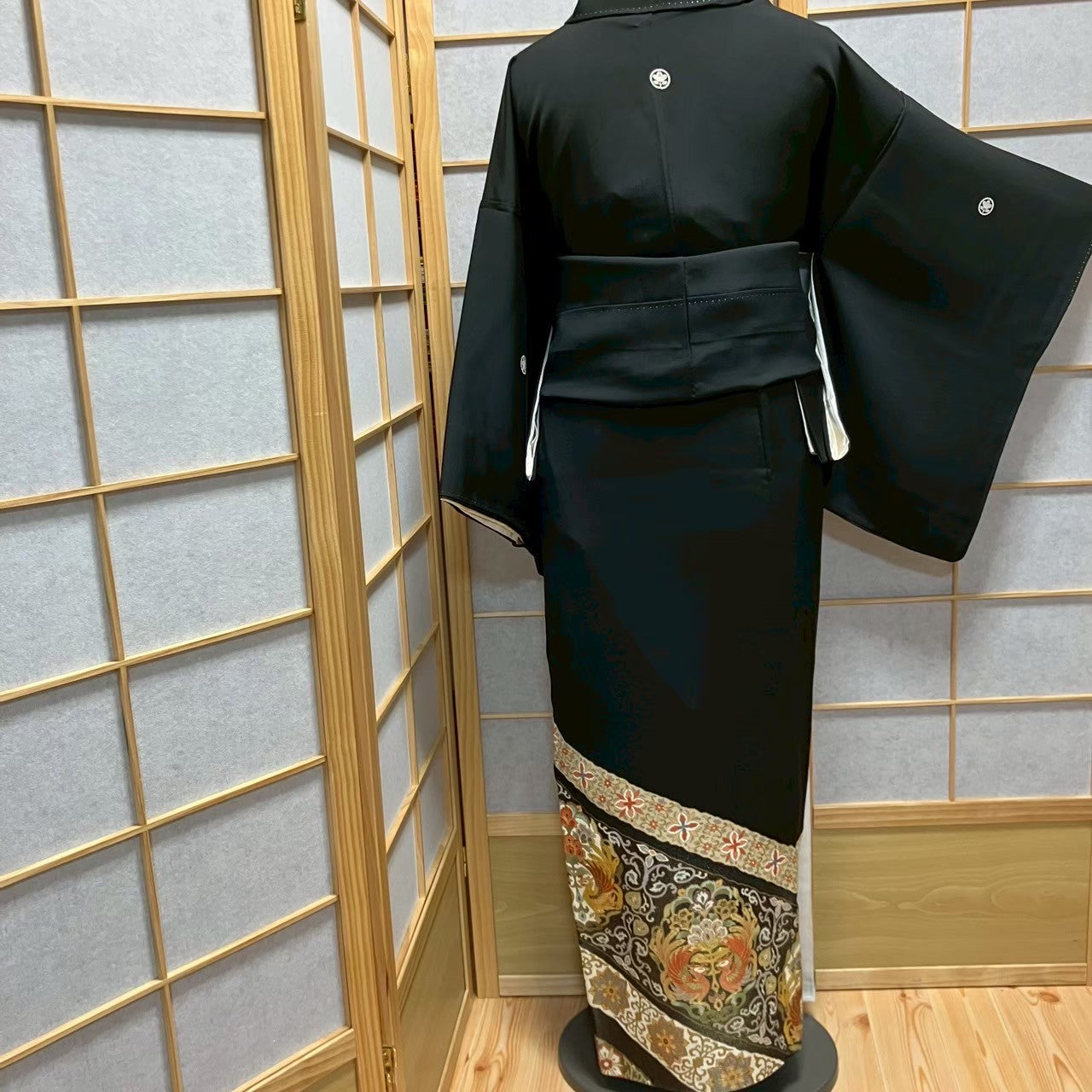 6109# Japanese Tomesode Kimono Vintage Womens Silk Fabric Robe Kimono only sold