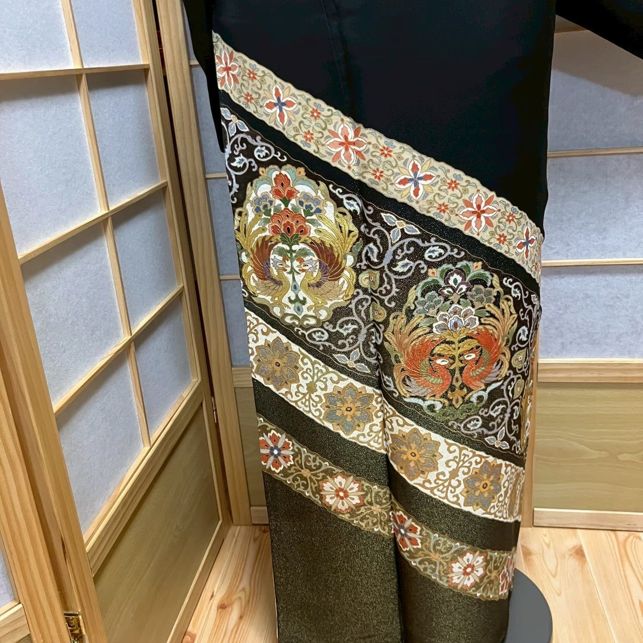 6109# Japanese Tomesode Kimono Vintage Womens Silk Fabric Robe Kimono only sold